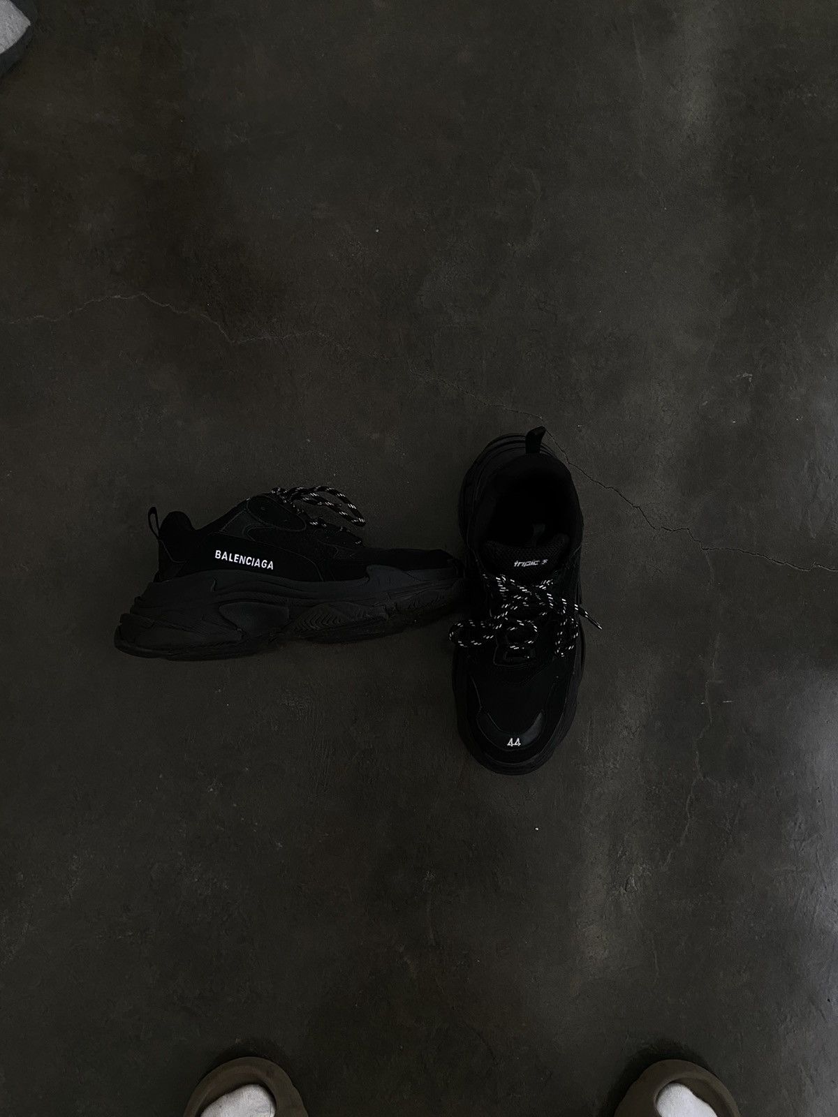 image of Balenciaga Triple S Shoes in Black, Men's (Size 11)