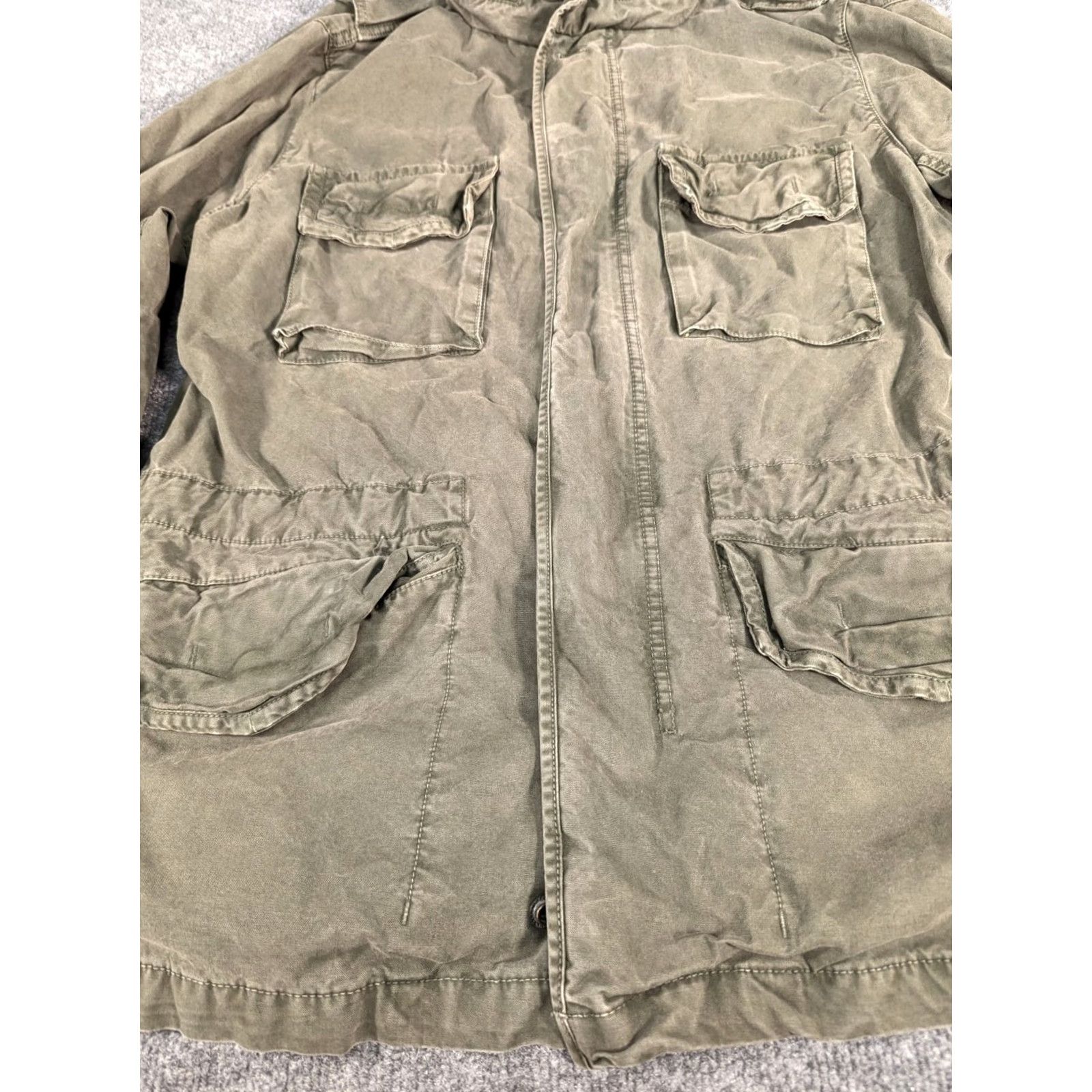 Gap VINTAGE Gap Military Jacket M65 Utility Men’s Size Large Army Zip Up Hood Size US L / EU 52-54 / 3 - 2 Thumbnail