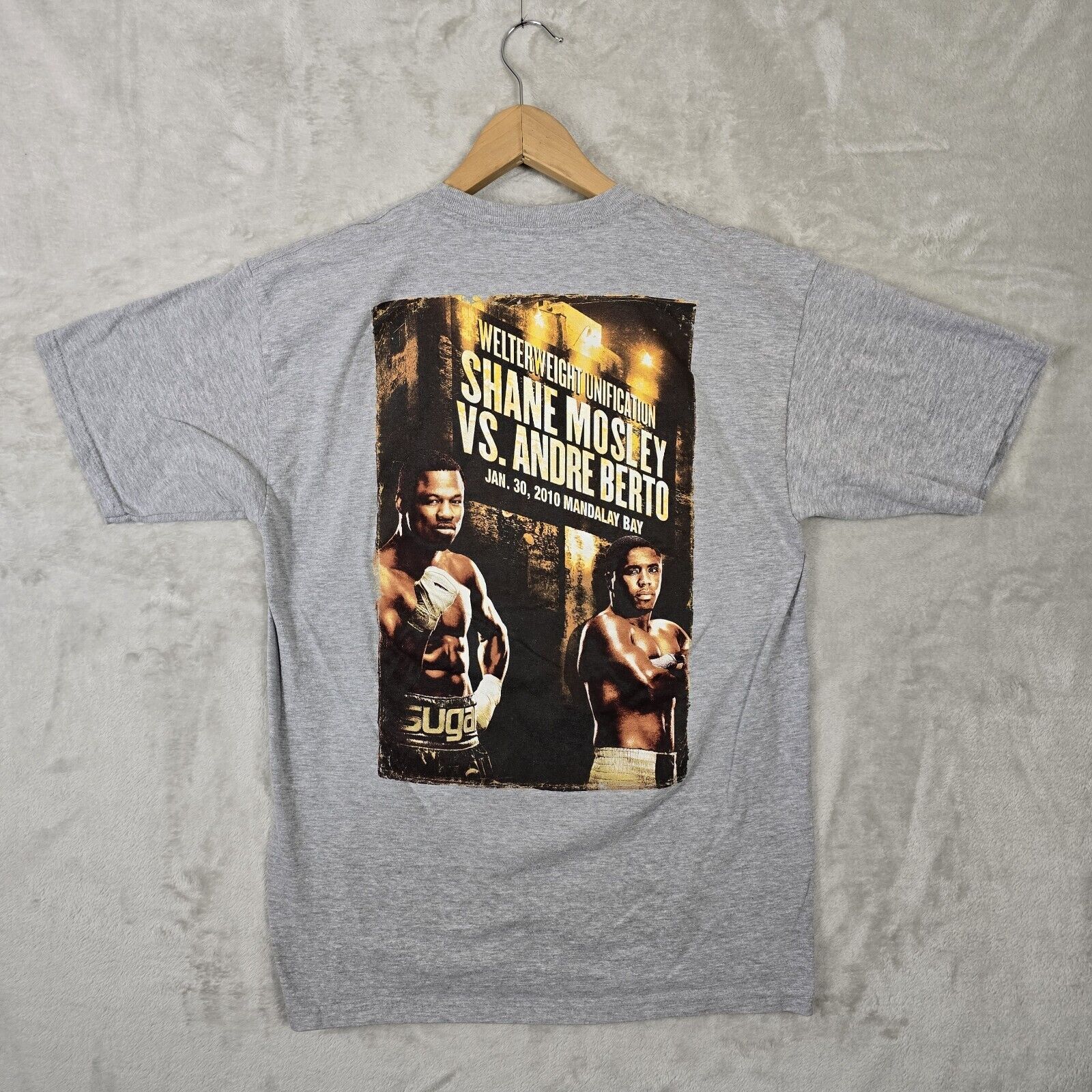 Alstyle Shane Mosley Andre Berto Shirt Large Cancelled Boxing Fight Size US L / EU 52-54 / 3 - 2 Thumbnail