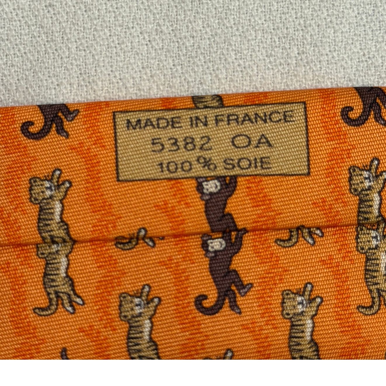 Hermes Rare Hermes Tigers & Monkey Vintage Tie 100% Silk Size ONE SIZE - 5 Thumbnail