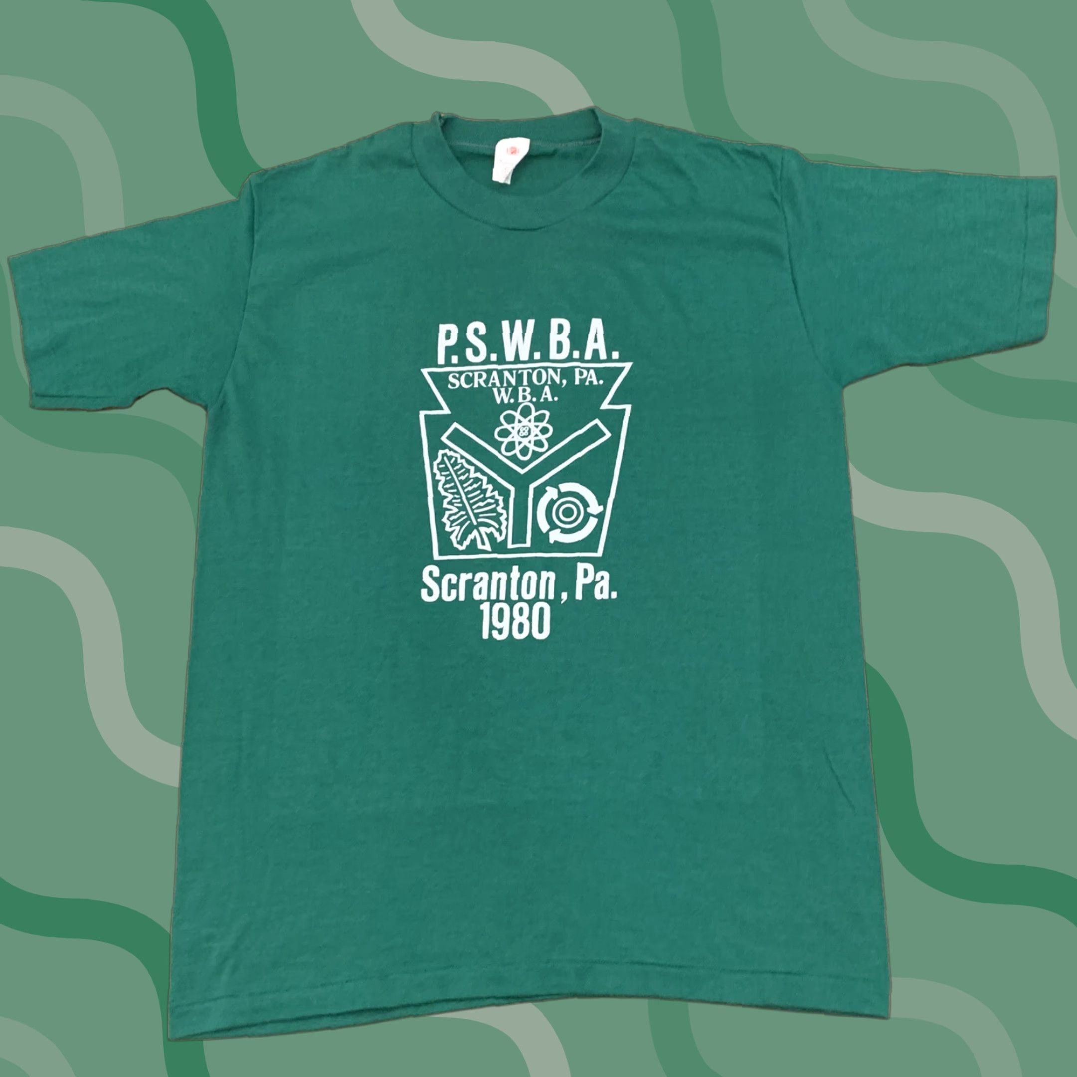 Vintage Vintage T-Shirt Size L Green Scranton Pennsylvania 1980 Single Stitch P.S.W.B.A. Men Size L Size US L / EU 52-54 / 3 - 1 Thumbnail