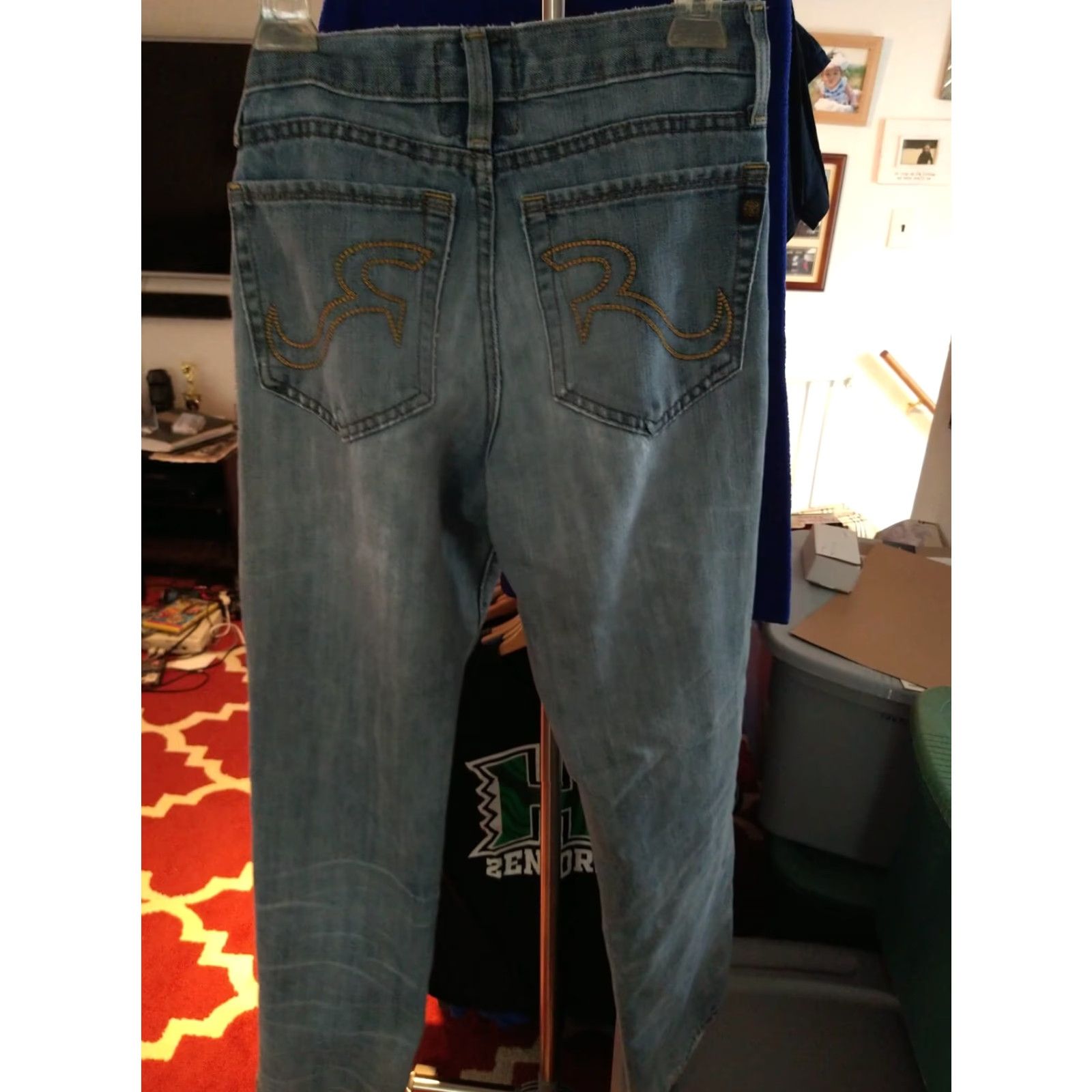 Vintage VINTAGE Rock & Republic Jeans Ladies Denim Jeans Junior Size 16 Blue Bootcut Womens Girls (adjust to include appropriate) Size 38" / US 16 / IT 52 - 4 Thumbnail