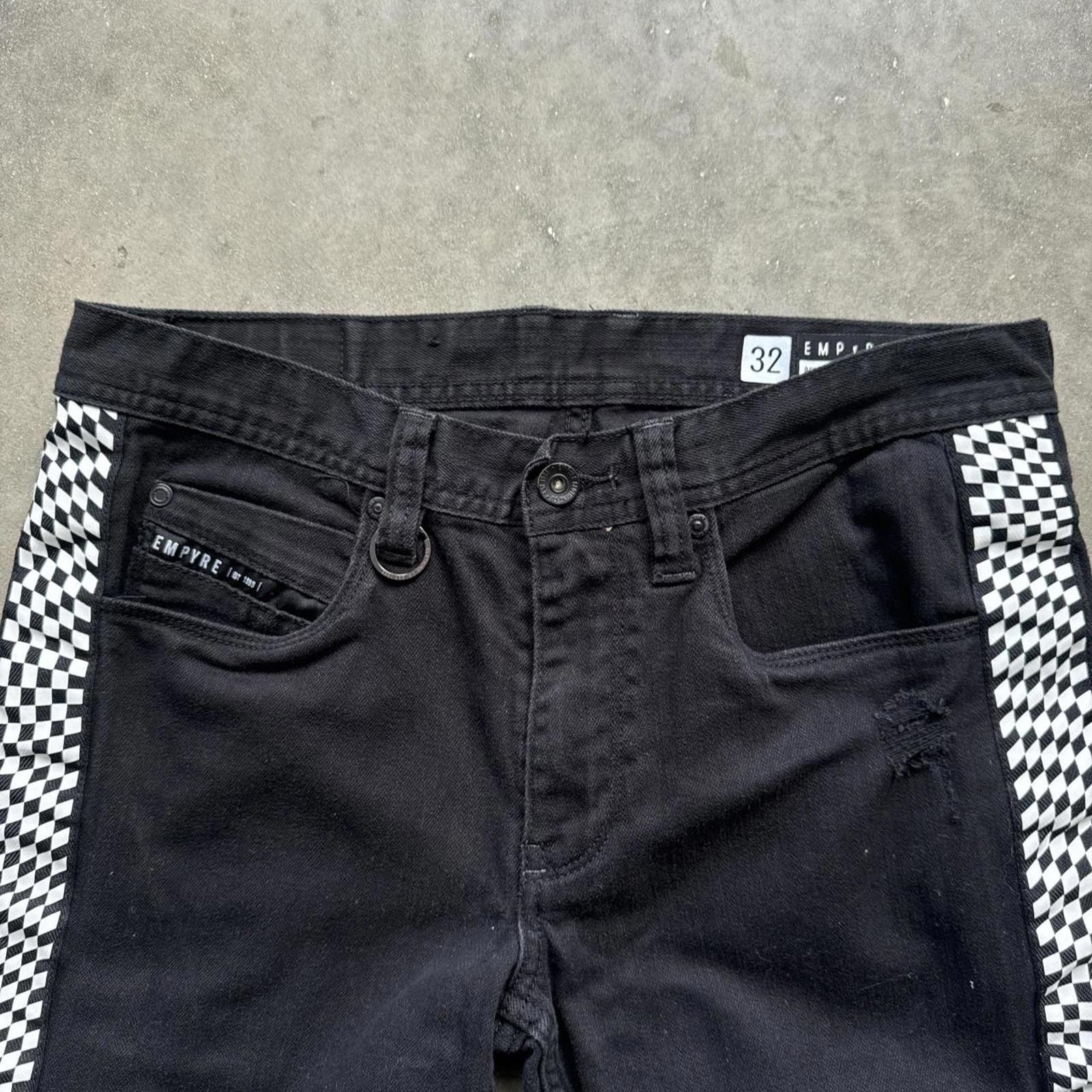 Empyre Empyere Checkered Stripe Jeans With Distressed Details Size US 32 / EU 48 - 3 Thumbnail