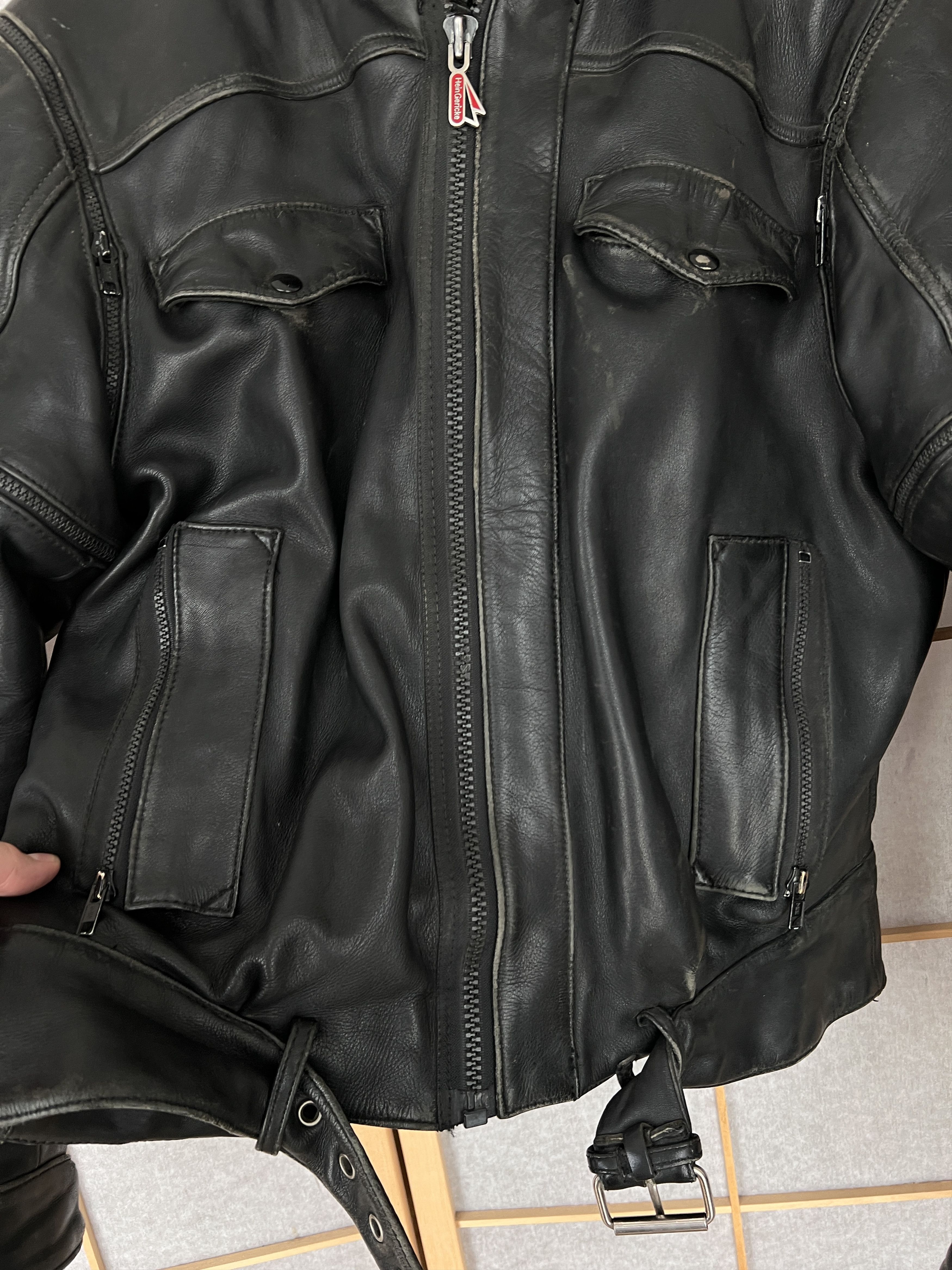 Hysteric Glamour Crazy! Vintage 1990s Leather biker jacket bomber baggy boxy Size US L / EU 52-54 / 3 - 21 Thumbnail