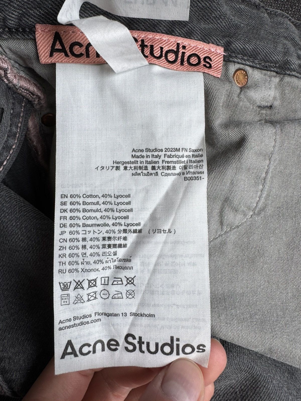 Acne Studios 2023M Saxon Size US 29 - 5 Thumbnail