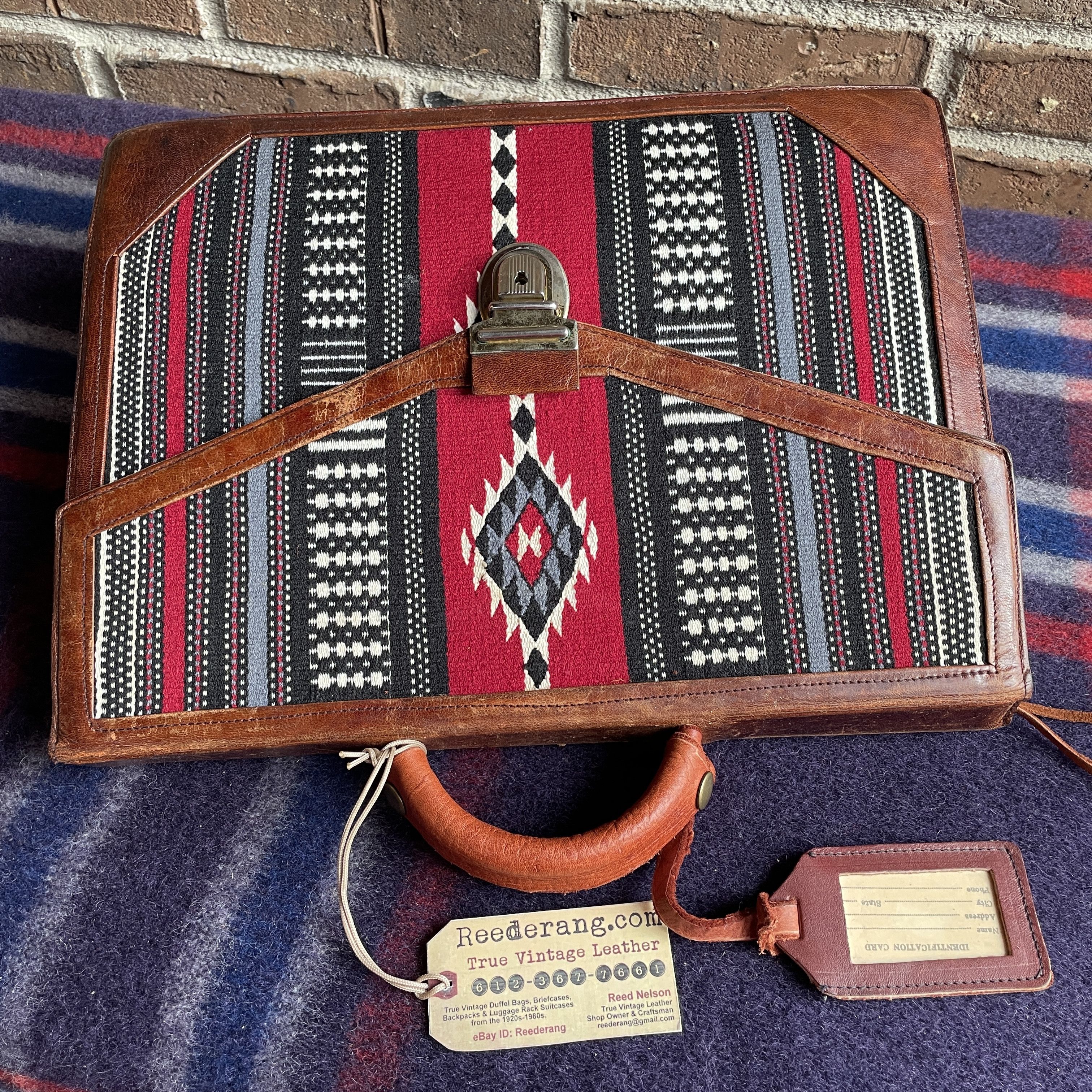 Other VTG SOUTHWESTERN TAPESTRY LEATHER BRIEFCASE R$1498 Size ONE SIZE - 19 Thumbnail
