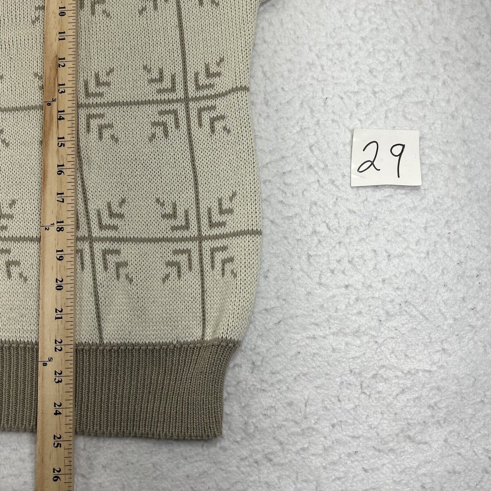 Other Vintage St. Stephen Maison Blanche Large Beige Sweater Size US L / EU 52-54 / 3 - 12 Thumbnail