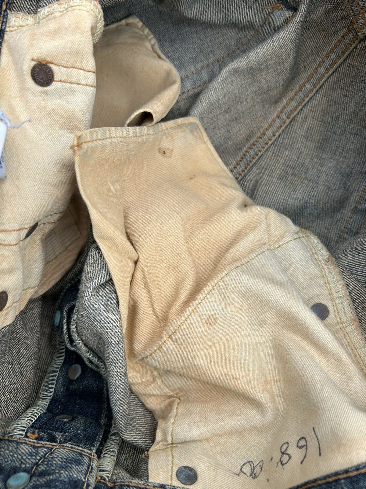 Kapital Rusty Vintage Edwin 505 BXX Selvedge Distressed Denim Jeans Size US 36 / EU 52 - 12 Thumbnail