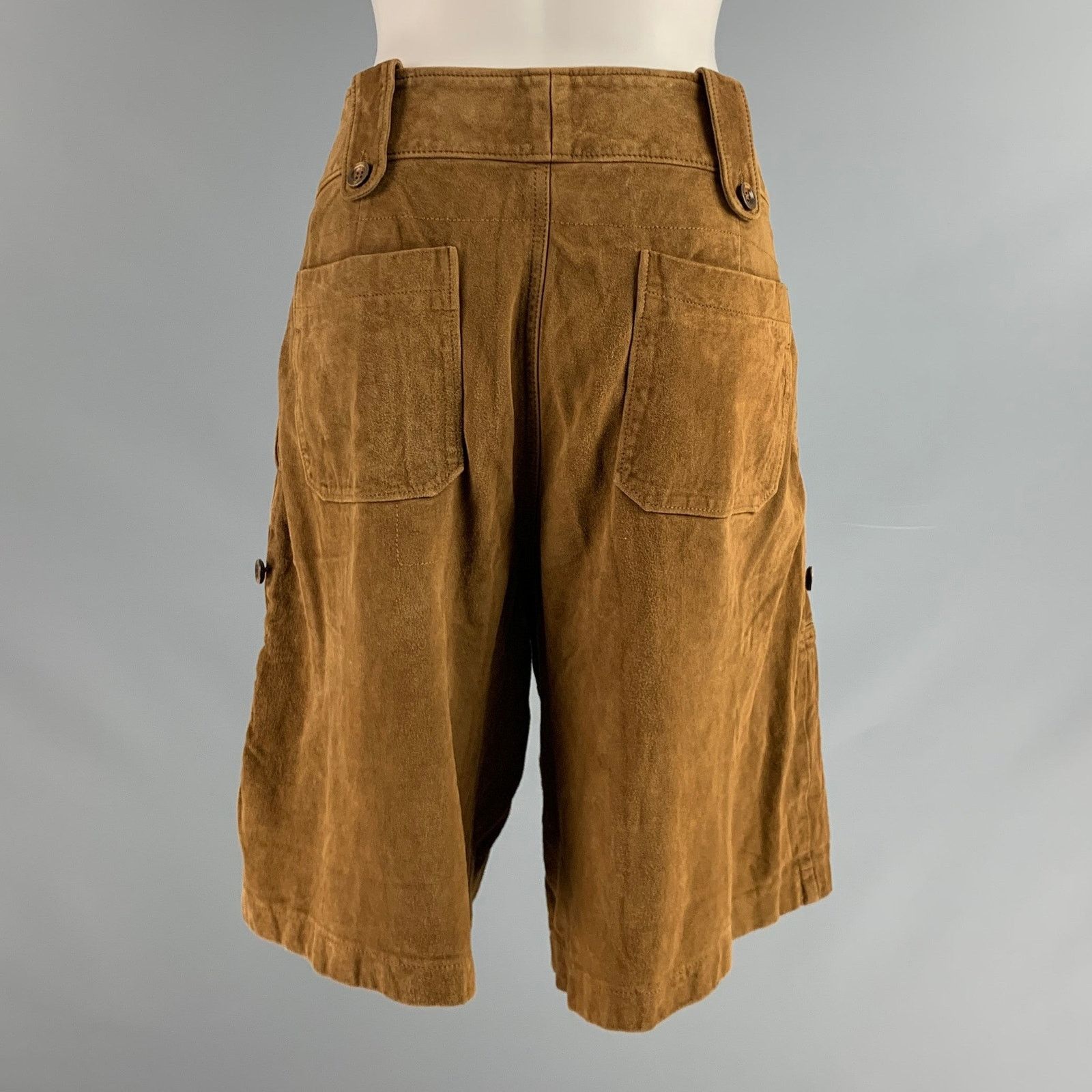 Polo Ralph Lauren POLO by RALPH LAUREN Size 6 Brown Suede Cargo Shorts Size 28" / US 6 / IT 42 - 3 Thumbnail