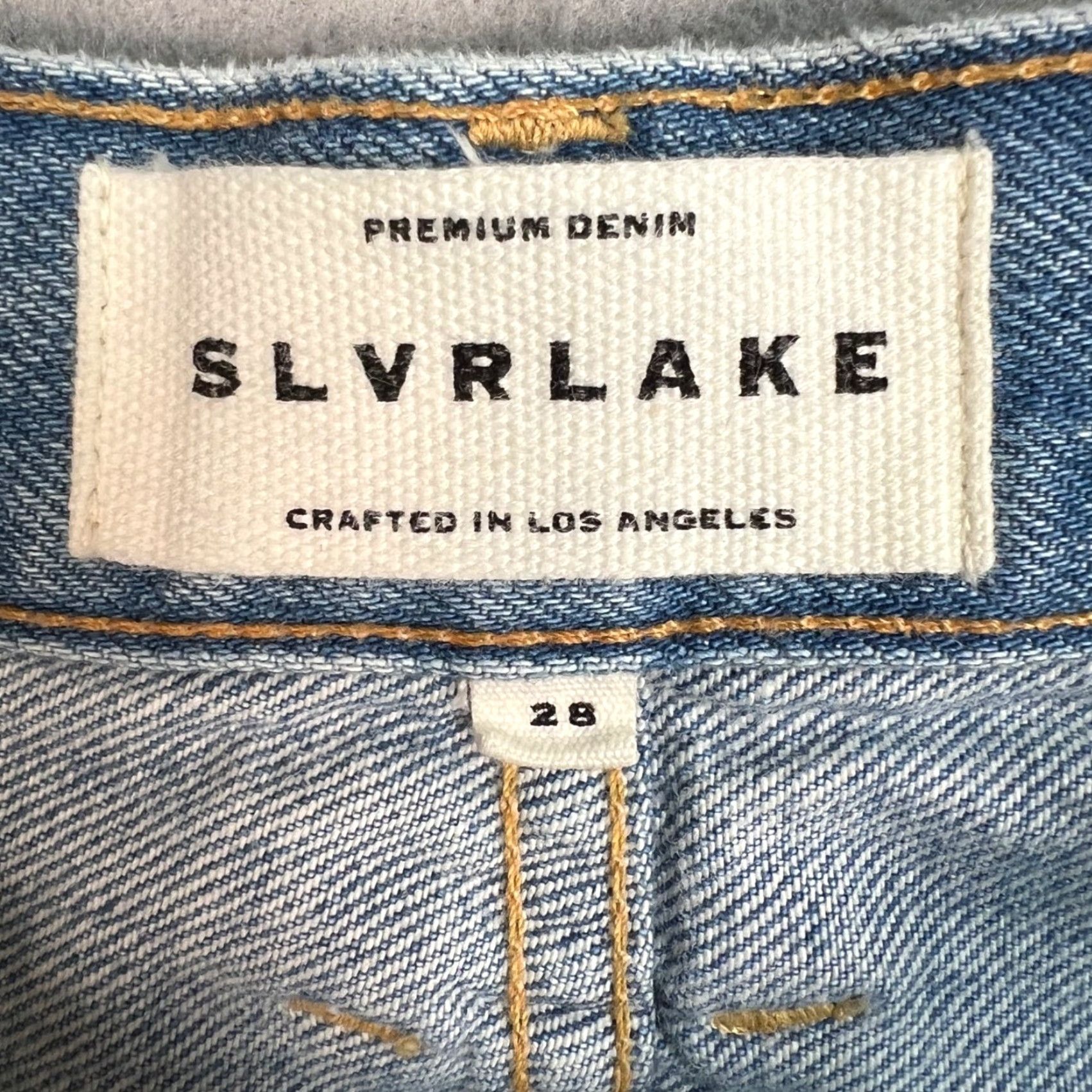SLVRLAKE SLVRLAKE Jeans Womens 28 Blue Premium Denim 100% Cotton Straight Leg Size 28" / US 6 / IT 42 - 3 Thumbnail