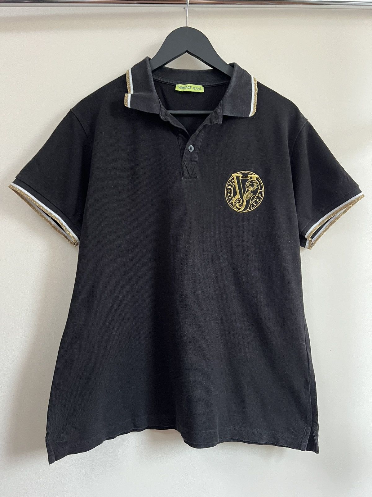 Versace Versace Jeans Polo V-Emblem Size US L / EU 52-54 / 3 - 1 Thumbnail