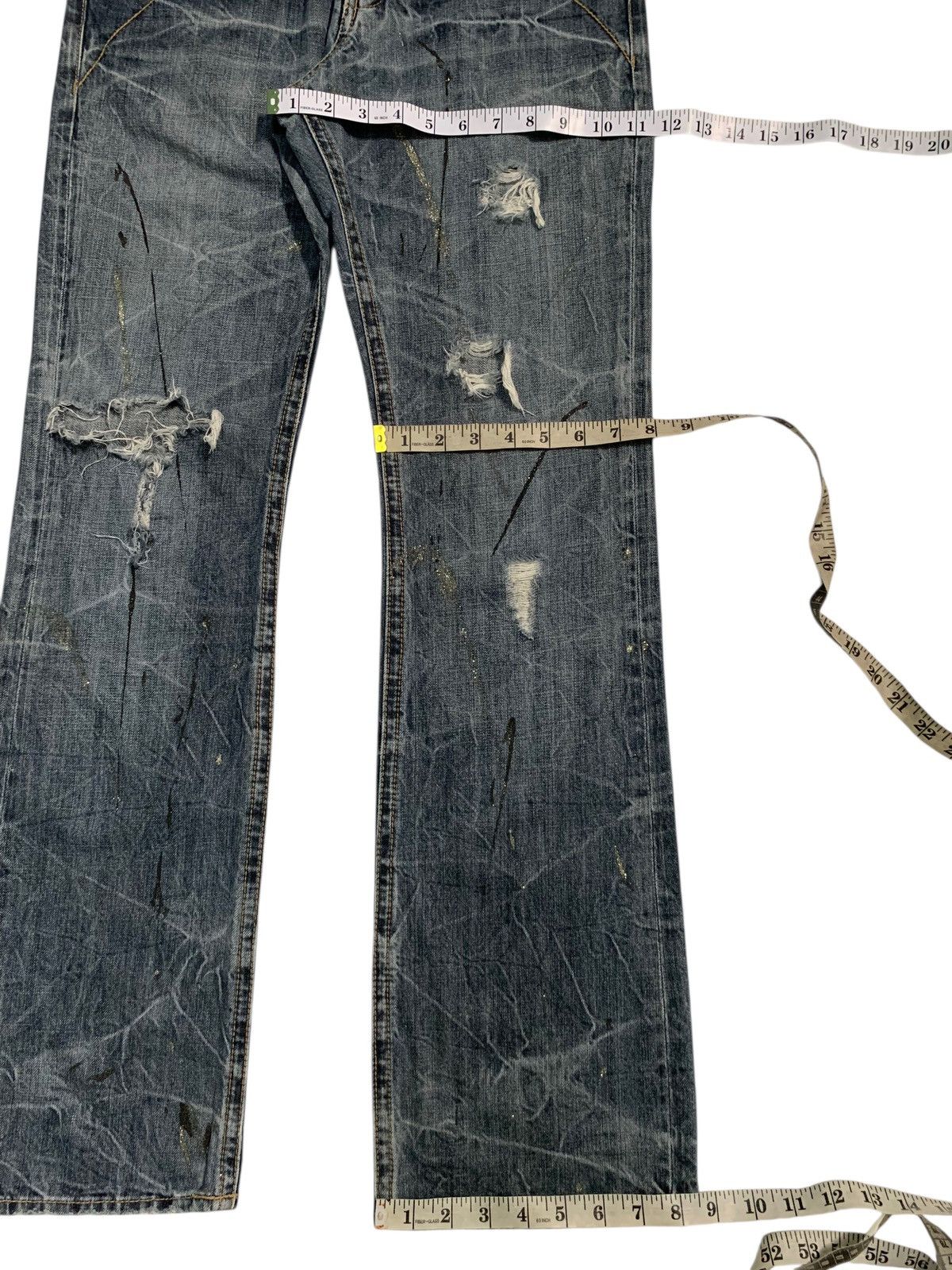 Tornado Mart FLARE SORRIDERE RUSTY JAPANESE PUNK DISTRESSED DENIM Size US 30 / EU 46 - 19 Thumbnail