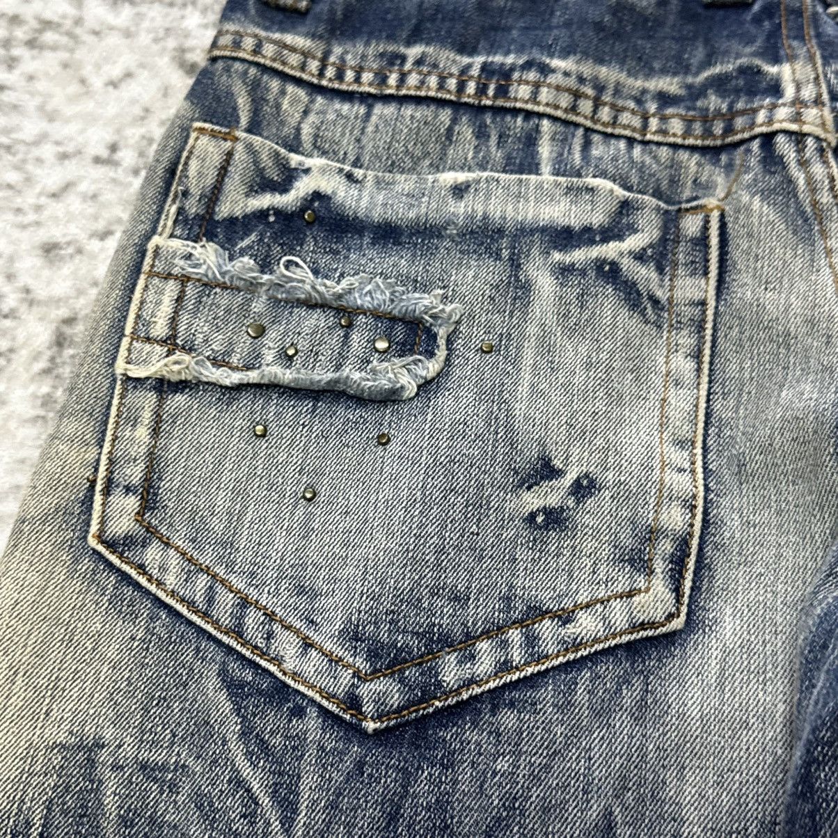 Japanese Brand Euro Eagle Patchwork Distressed Studded Loose Jeans Size US 30 / EU 46 - 11 Thumbnail