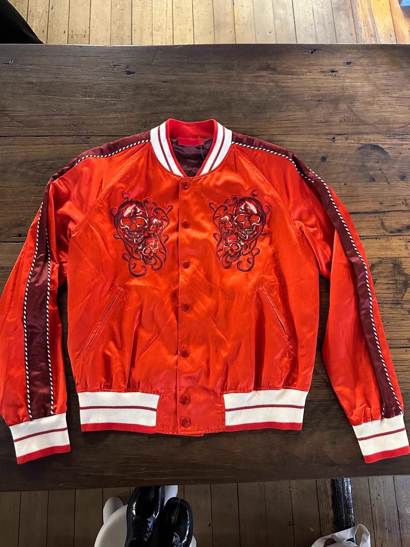 Alexander McQueen Alexander McQueen 17SS Skull‑Embroidered Souvenir Jacket Ｑ25 Size US M / EU 48-50 / 2 - 1 Thumbnail