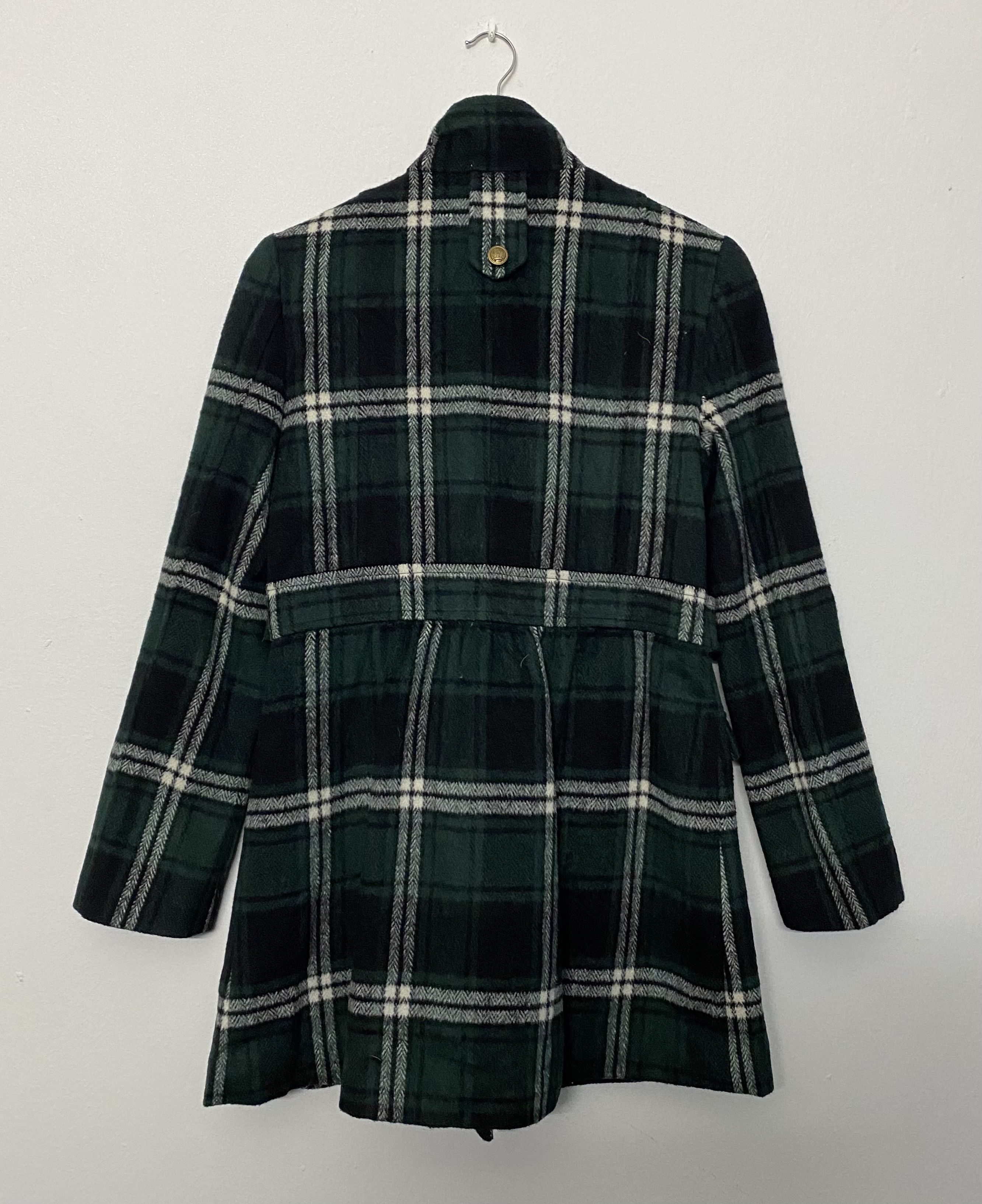 Takeo Kikuchi TK MIXPICE Green Check Tartan Wool Blend Jacket Coat Size M / US 6-8 / IT 42-44 - 2 Thumbnail