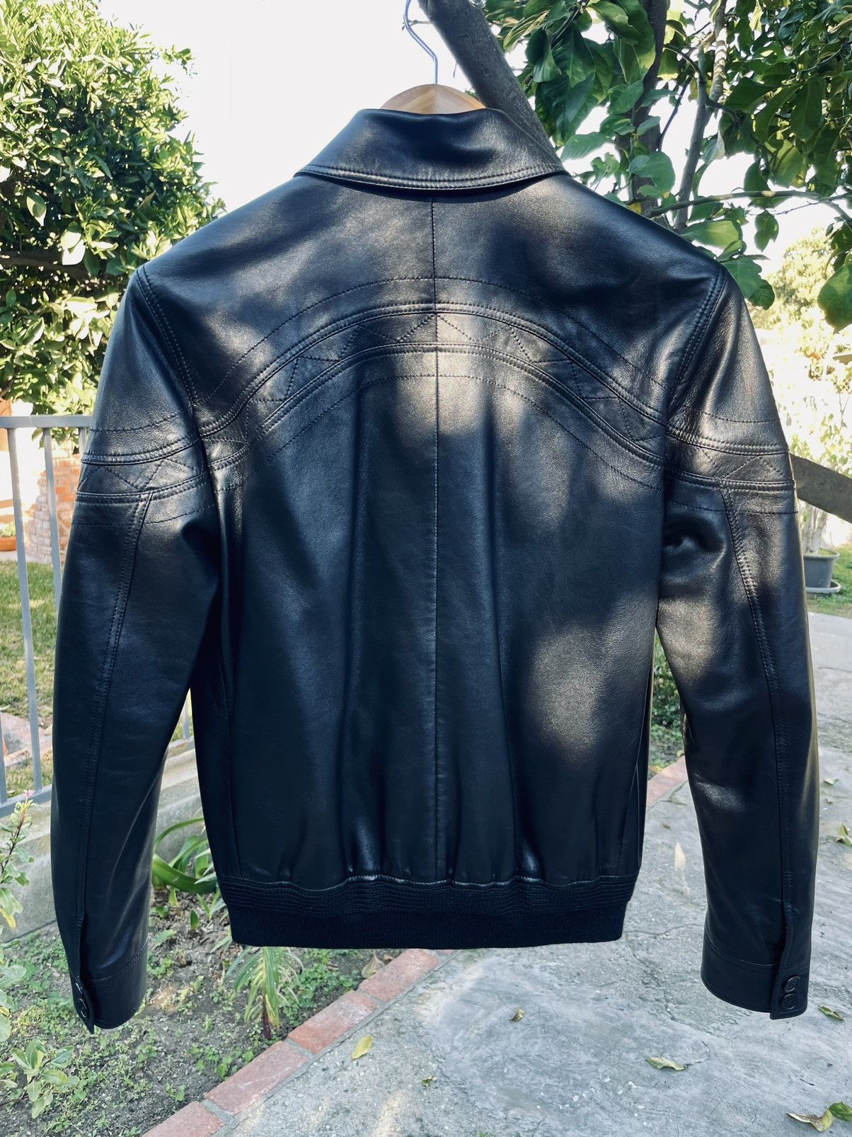 Saint Laurent Paris Saint Laurent Paris Western Lamb Leather Bomber Jacket Black Size US S / EU 44-46 / 1 - 4 Thumbnail