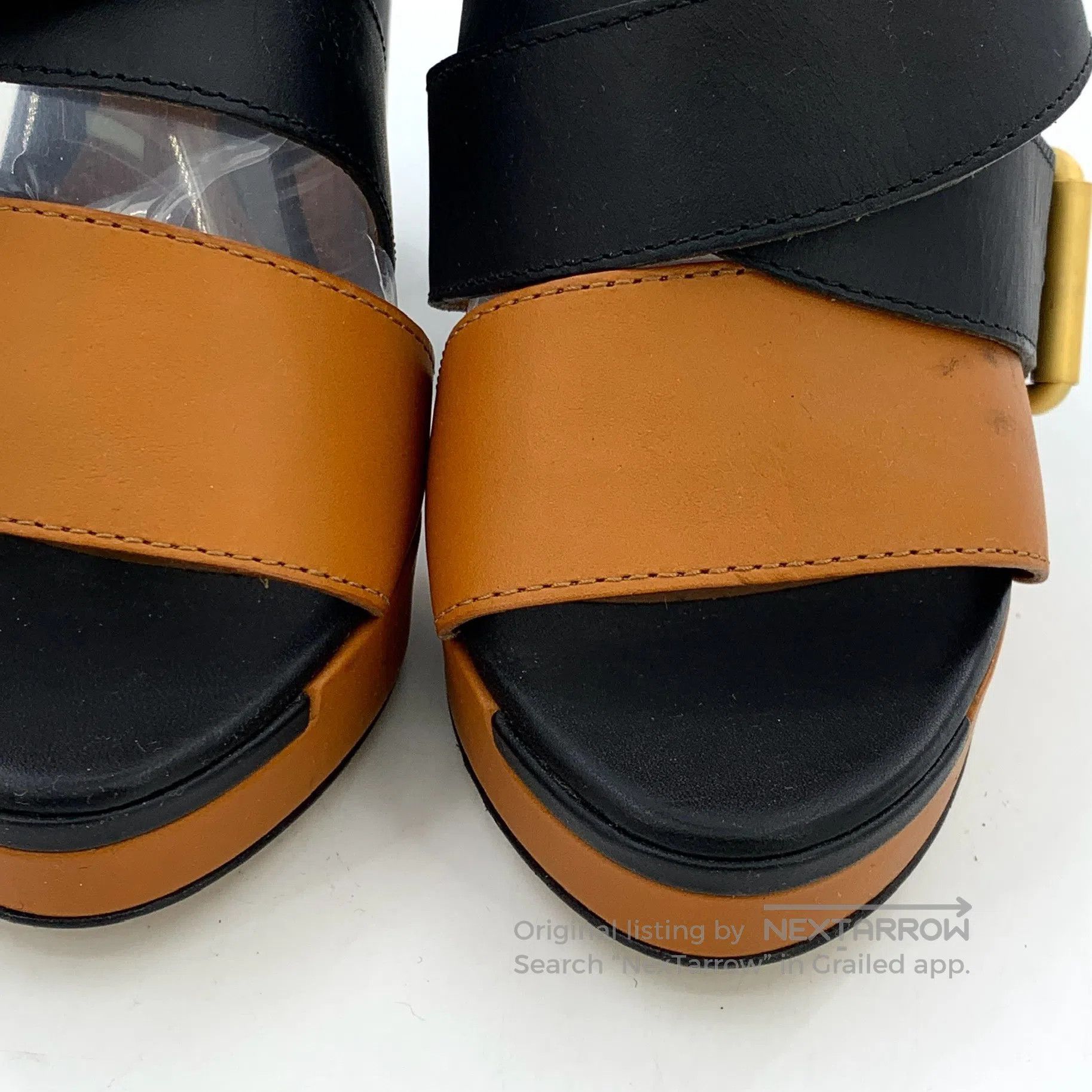 Fendi FENDI Colorful buckle design thick high-heeled sandals| Size US 5.5 / IT 35.5 - 8 Thumbnail