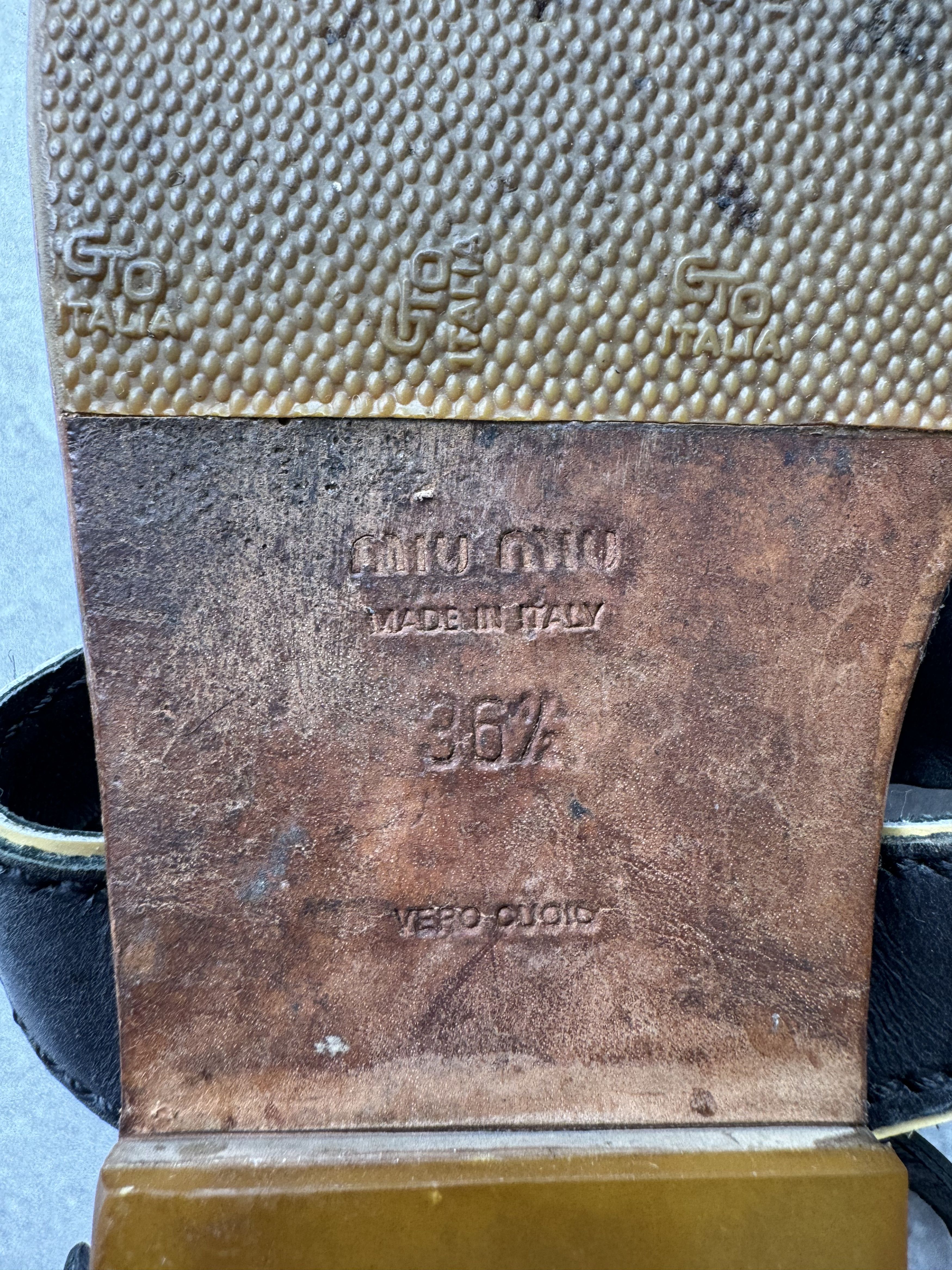 Miu Miu Miu Miu Vintage Worn Sandals Size US 6.5 / IT 36.5 - 7 Thumbnail