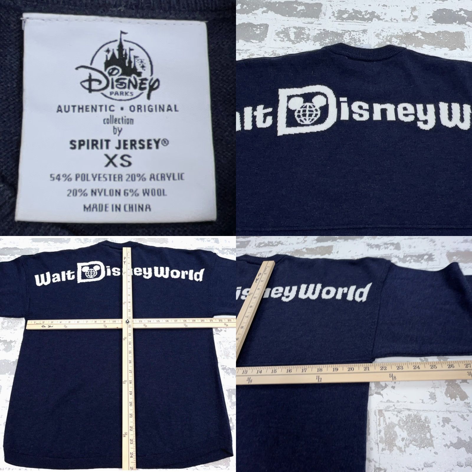 Disney Disney Parks Authentic Spirit Jersey Women XS Blue White Tee Shirt Crew Neck Long Sleeve Pullover Casual Slimming 90s? Size XS / US 0-2 / IT 36-38 - 8 Thumbnail