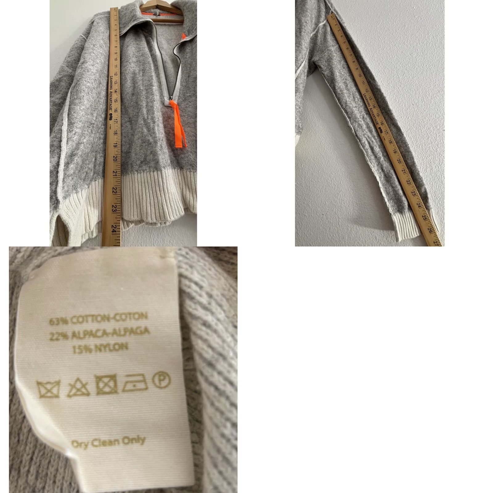 Free People Free People Knit Half Zip Sweater Solid Long Sleeve Alpaca Blend Women Size M Size M / US 6-8 / IT 42-44 - 8 Thumbnail