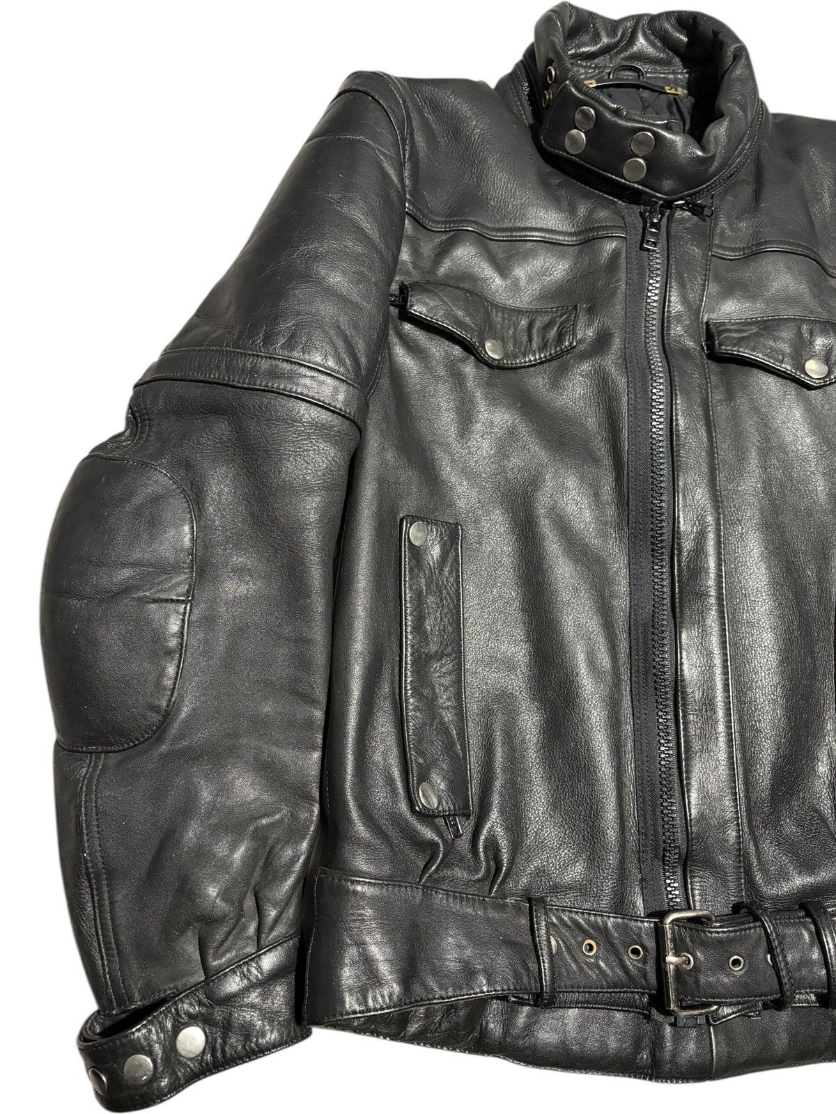 Vintage Vintage German Leather Motorcycle Jacket Etches Leder padded Size US S / EU 44-46 / 1 - 8 Thumbnail