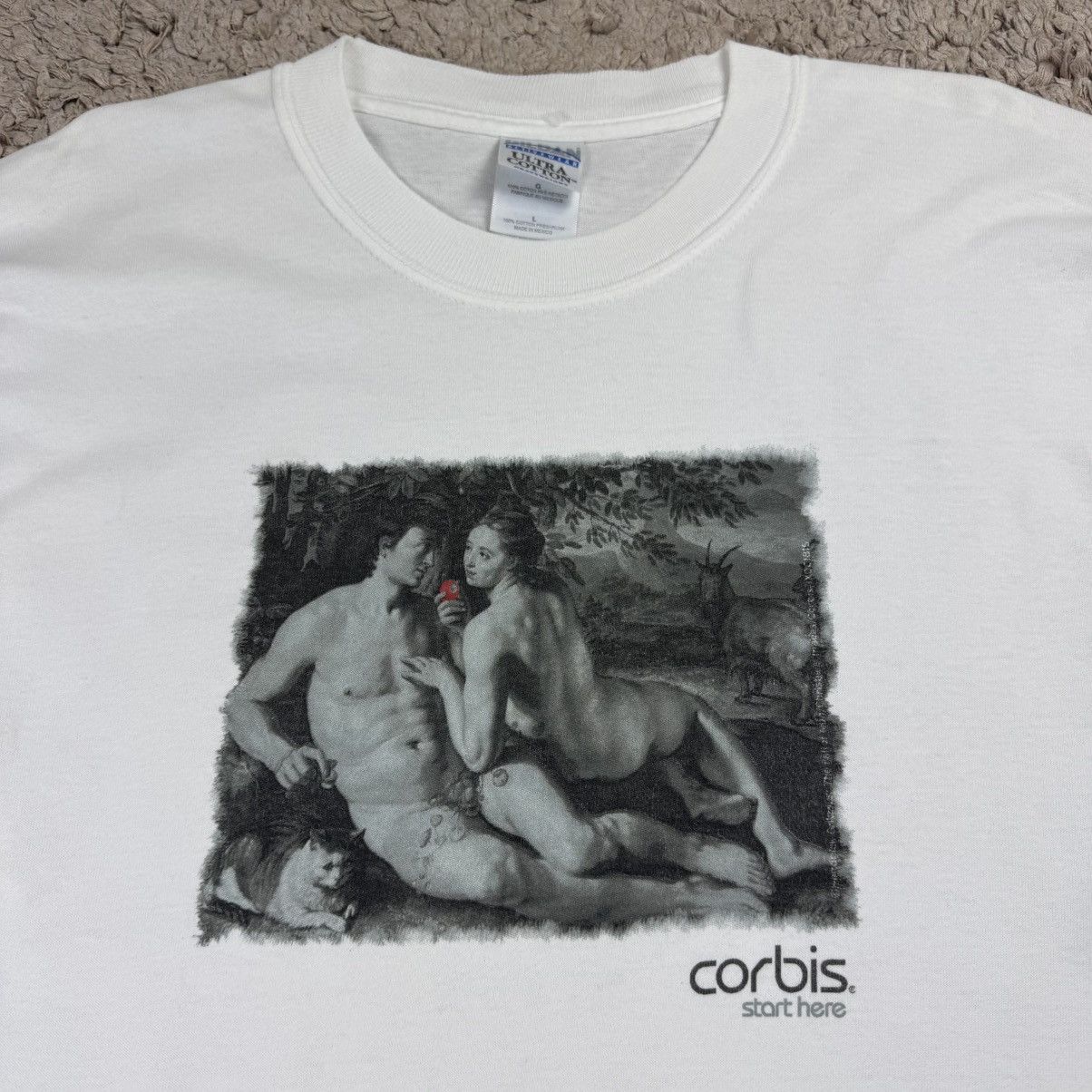 Vintage Vintage Art The Fall of Man Graphic Photo T-shirt Size US L / EU 52-54 / 3 - 6 Thumbnail