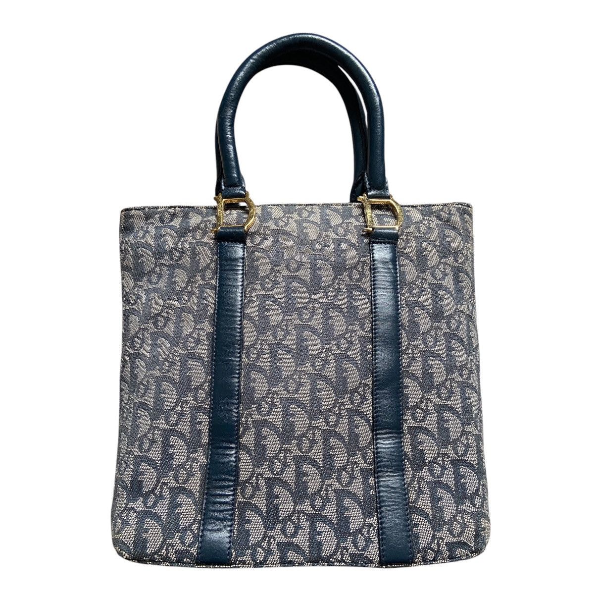 Christian Dior Monsieur × Dior Christian Dior Oblique Trotter D Logo Navy Blue Tote Bag Size ONE SIZE - 1 Thumbnail