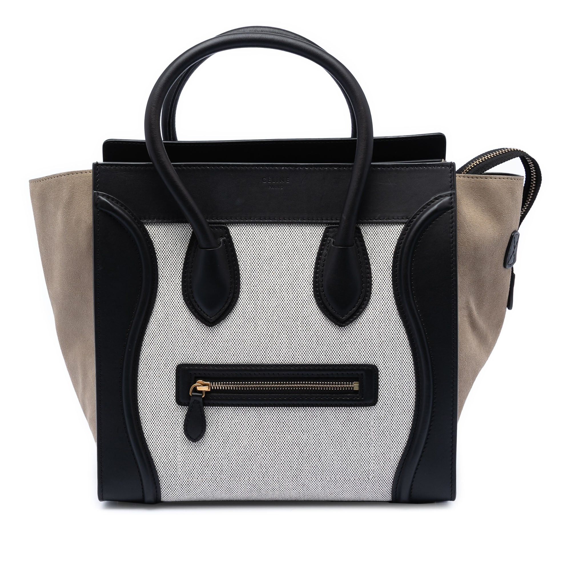 Celine Mini Canvas and Suede Tricolor Luggage Tote Size ONE SIZE - 1 Thumbnail