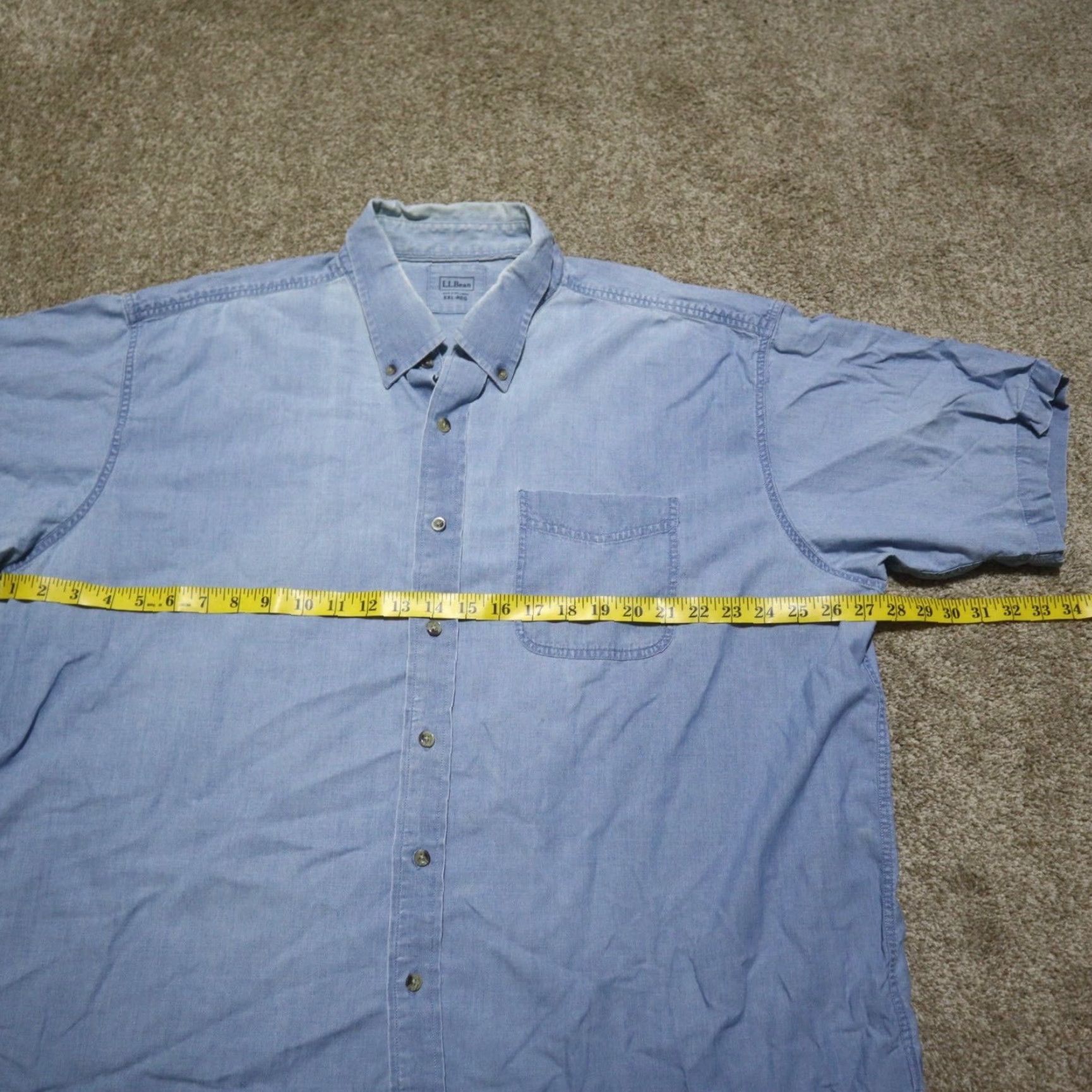 Vintage VINTAGE L.L. Bean Denim Shirt Men's 2XL Long Sleeve Button Up Casual Fall Spring Summer Black Blue Size US XXL / EU 58 / 5 - 4 Thumbnail