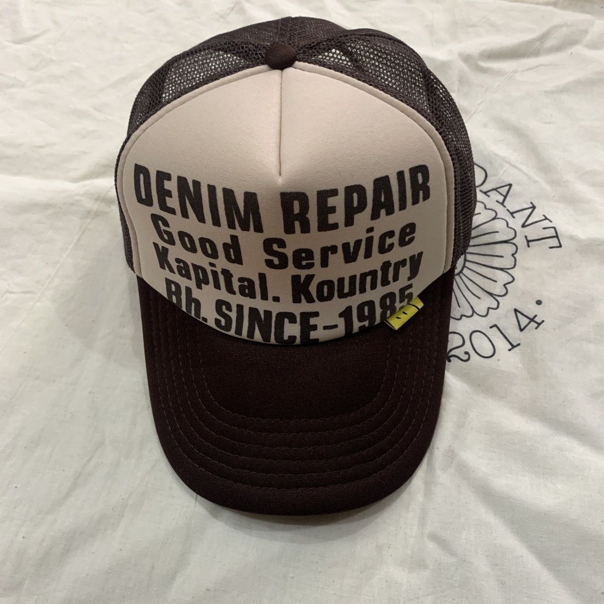 Kapital Kountry kapital denim repair service trucker cap Size ONE SIZE - 1 Thumbnail