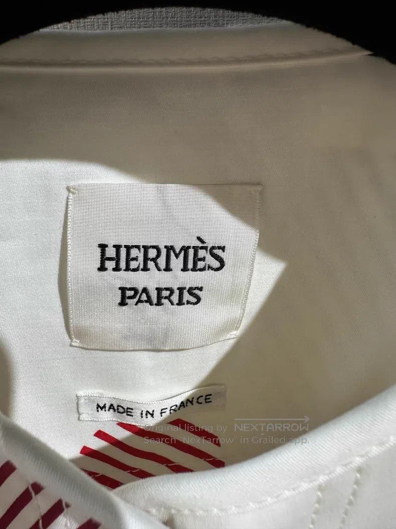 Hermes Hermes White Printed Short Jacket Size XS / US 0-2 / IT 36-38 - 2 Thumbnail