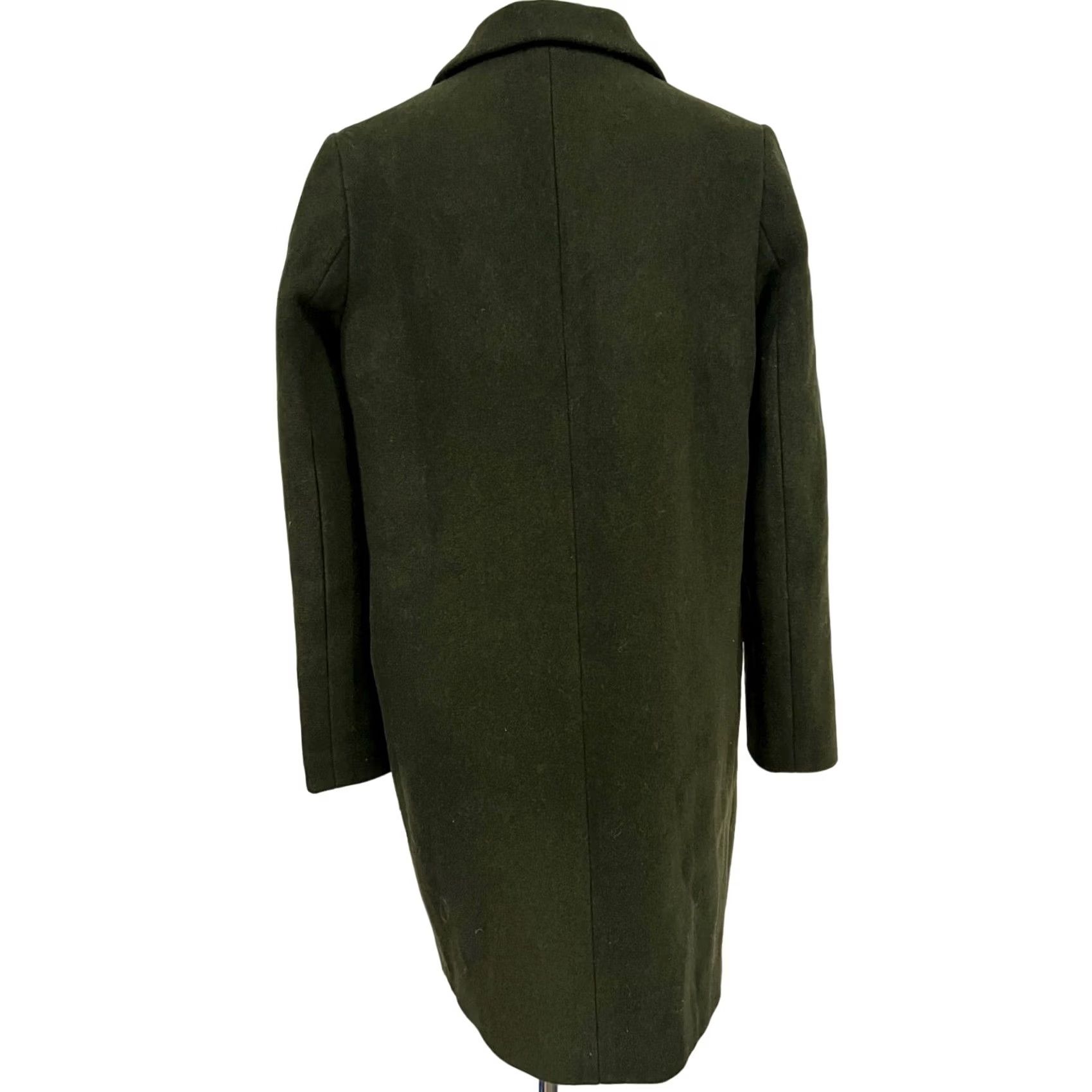Vintage VINTAGE SLY Coat Womens Wool Olive Green Overcoat Pockets Snap Size 2 Size XS / US 0-2 / IT 36-38 - 7 Thumbnail