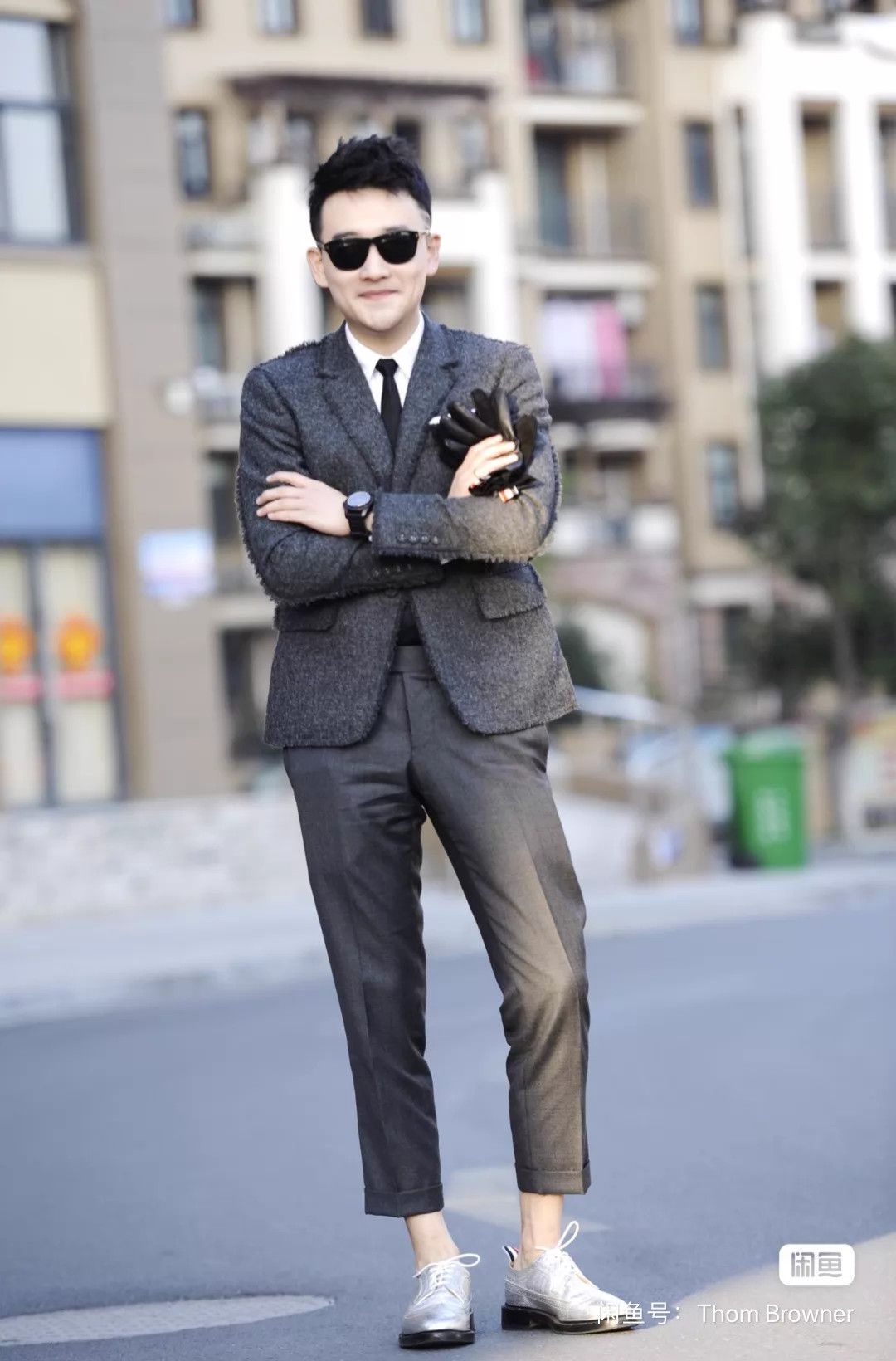 Thom Browne Thom Browne Charcoal Gray Raw Edge Tailored Blazer Size US S / EU 44-46 / 1 - 4 Thumbnail