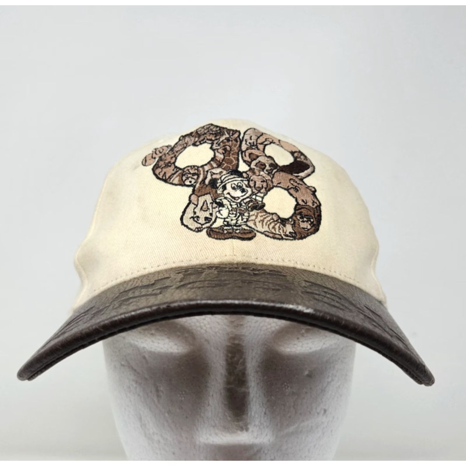 Disney VINTAGE Disney Animal Kingdom Hat Cap Strap Back Embroidered Mens Theme Park 90s Canvas Cotton Beige Adjustable Boys? Size US M / EU 48-50 / 2 - 2 Thumbnail