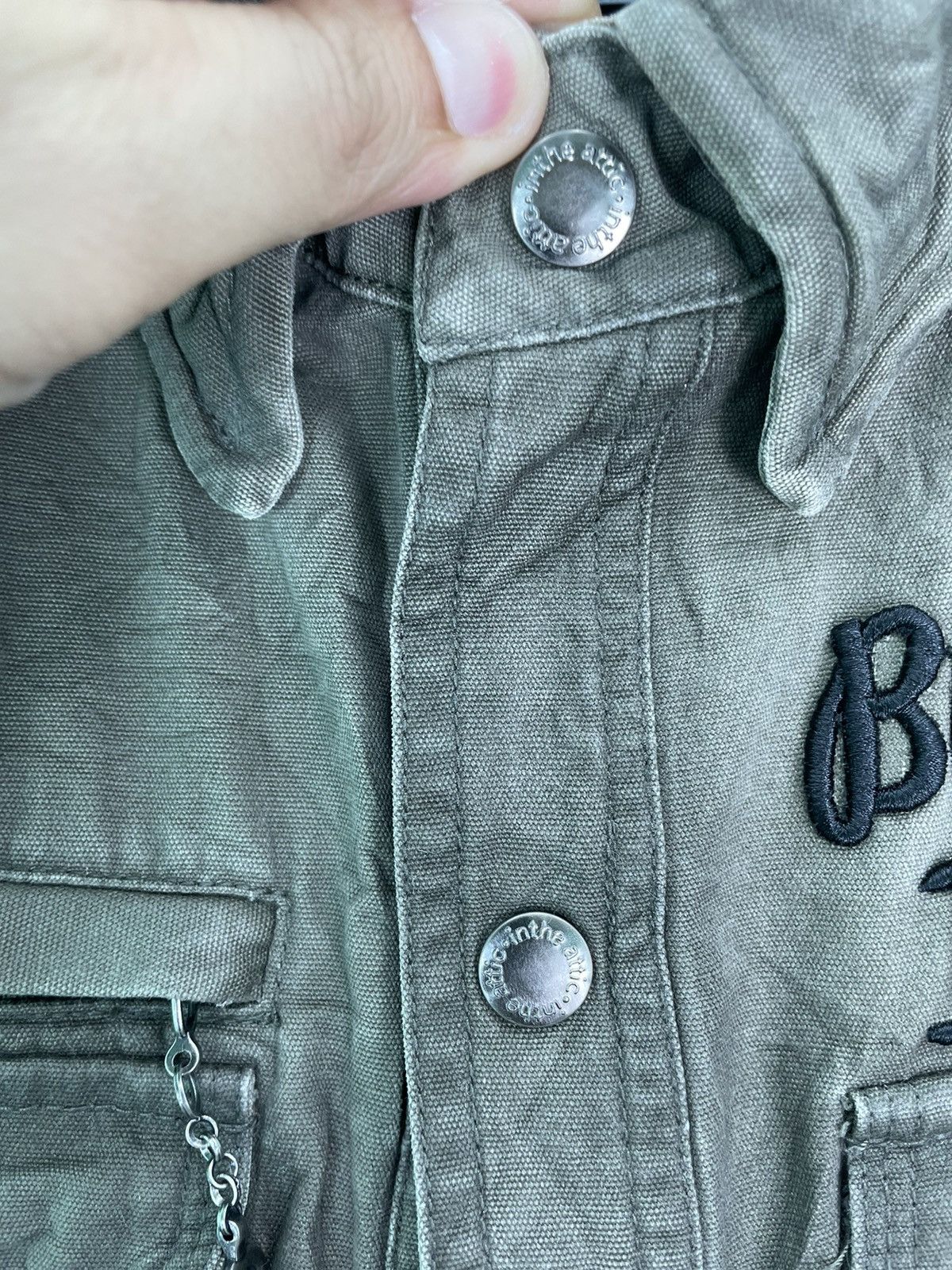In The Attic × Japanese Brand In The Attic shirts jacket letterman military camo trim Size US L / EU 52-54 / 3 - 5 Thumbnail