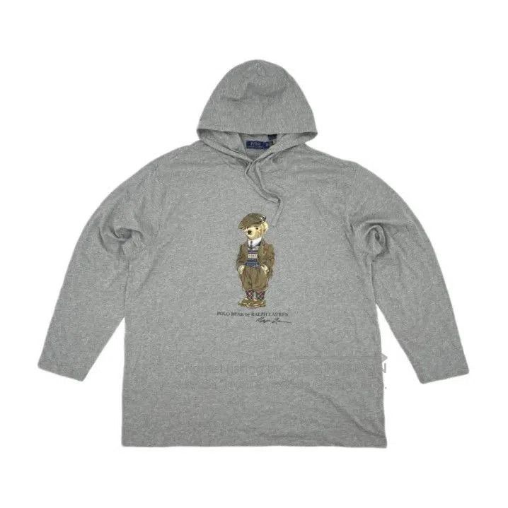 Polo Ralph Lauren Polo Ralph Lauren Bear Print Hooded Long-Sleeve T-Shirt. Size US XL / EU 56 / 4 - 1 Thumbnail