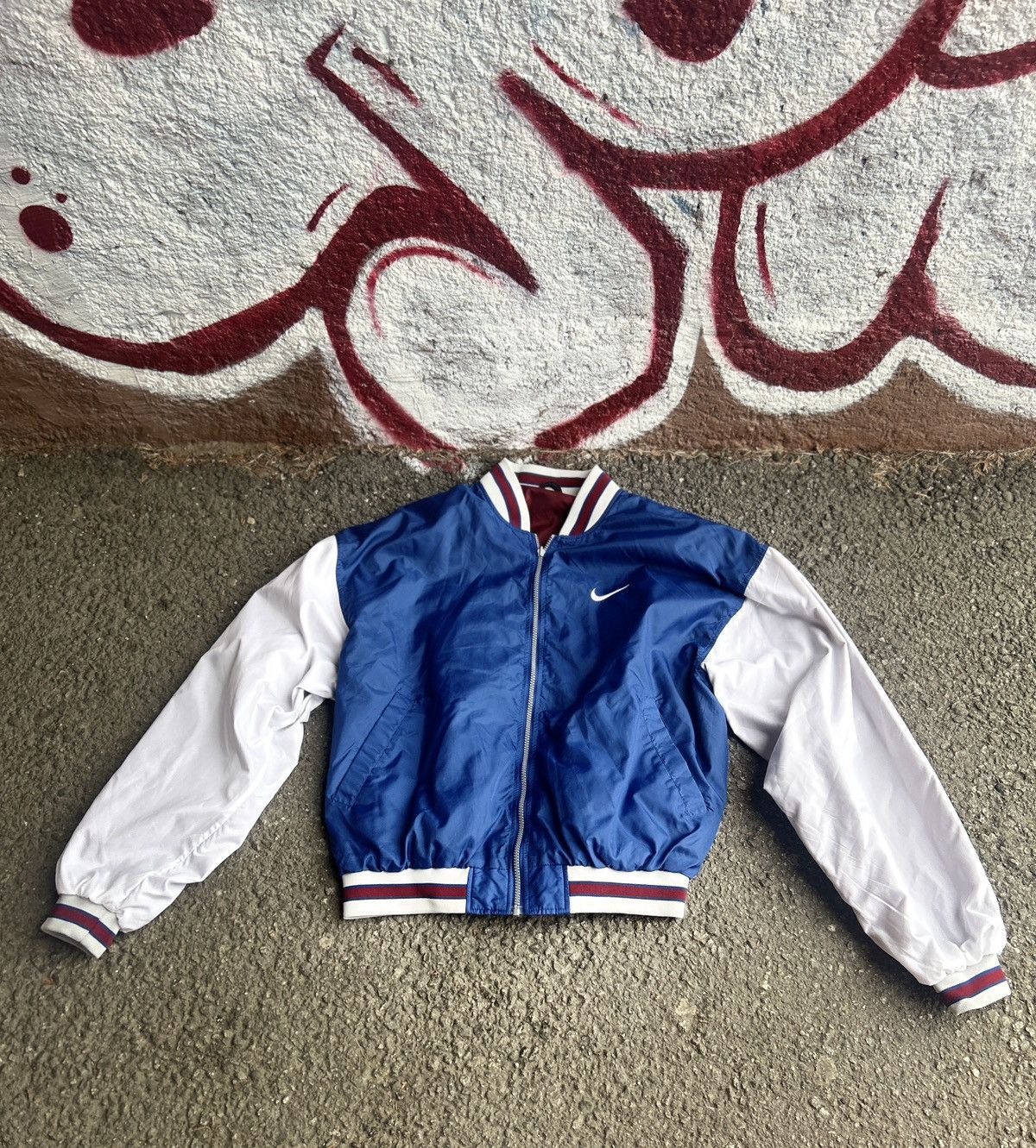 Nike Nike reversible bomber jacket big swoosh logo Size US XL / EU 56 / 4 - 1 Thumbnail