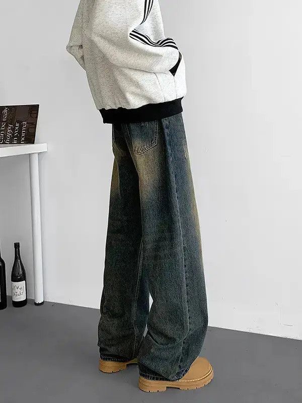 Japanese Brand Retro straight leg wide leg jeans Size US 32 / EU 48 - 3 Thumbnail