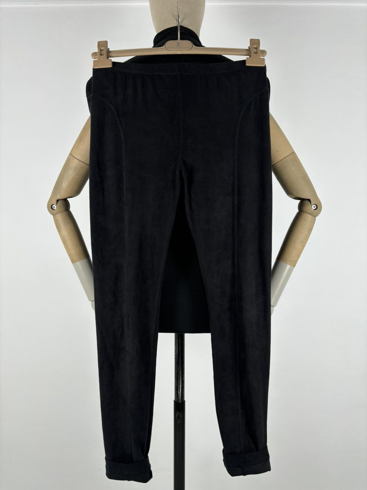 Vintage SAVE THE QUEEN Marco Fantini Suede-Velvet Italy Black Polyester Elastane Pants Trousers L Size 26" / US 2 / IT 38 - 8 Thumbnail