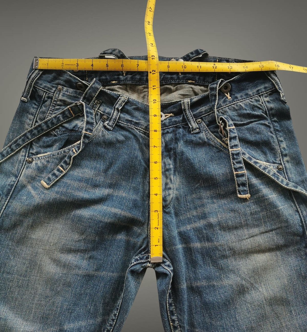 Johnbull Johnbull Workwear Suspender Selvedge Denim Jeans Japan Size US 31 - 8 Thumbnail