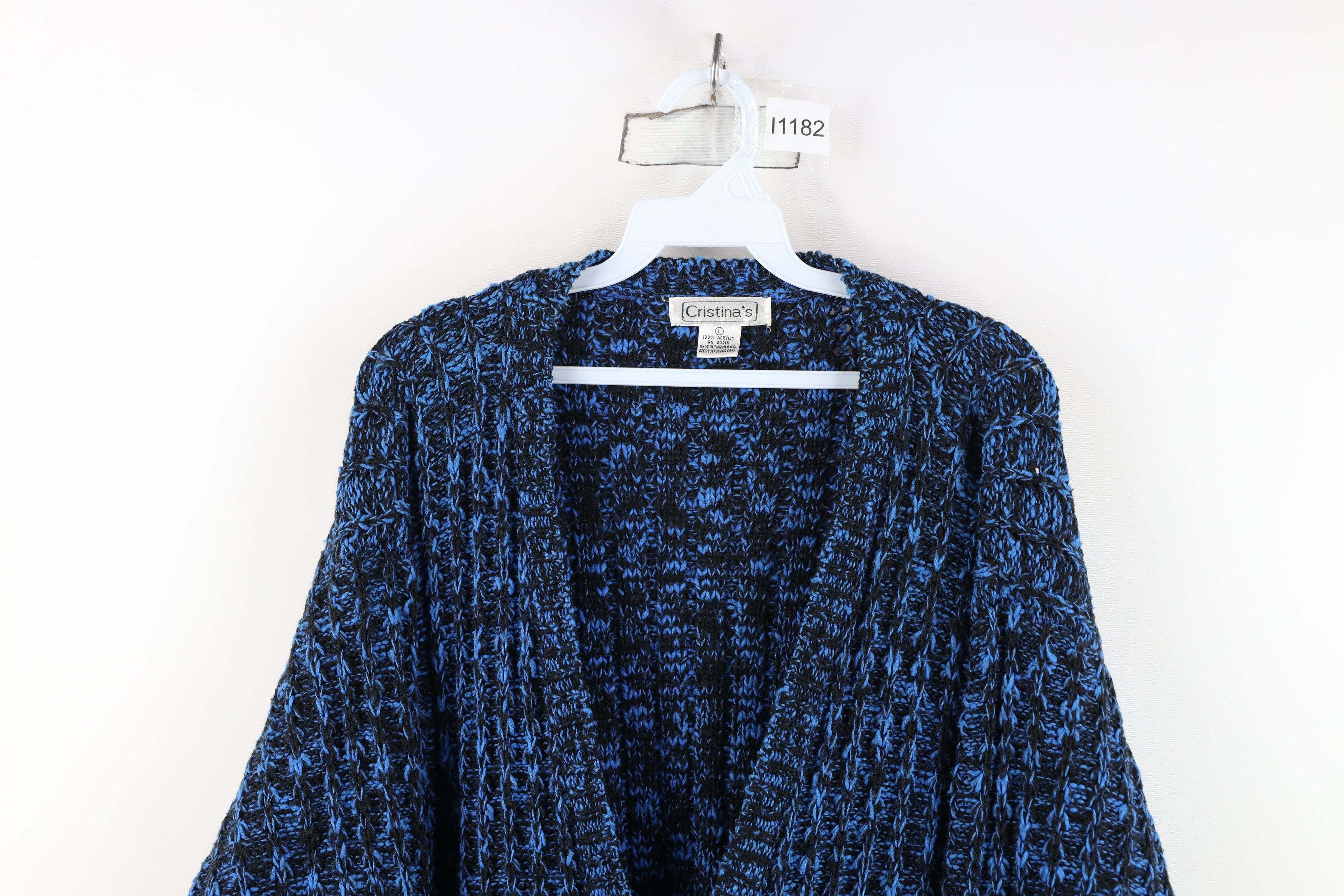 Vintage Vintage 90s Streetwear Chunky Ribbed Knit Cardigan Sweater Size L / US 10 / IT 46 - 2 Thumbnail