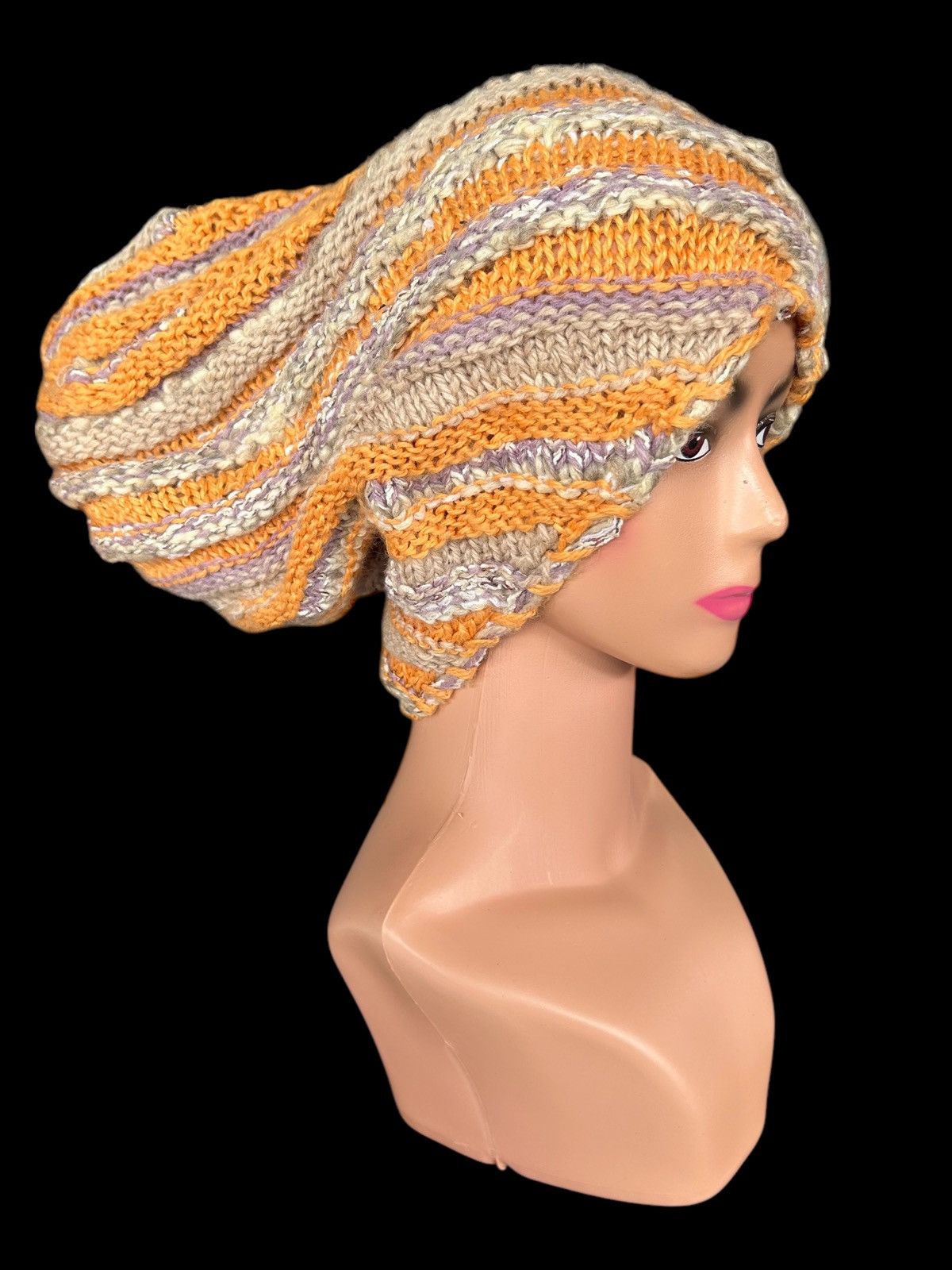 Japanese Brand × Kapital × Vintage Crochet Knitted Handmade Long Big Beanie Hats Size ONE SIZE - 1 Thumbnail