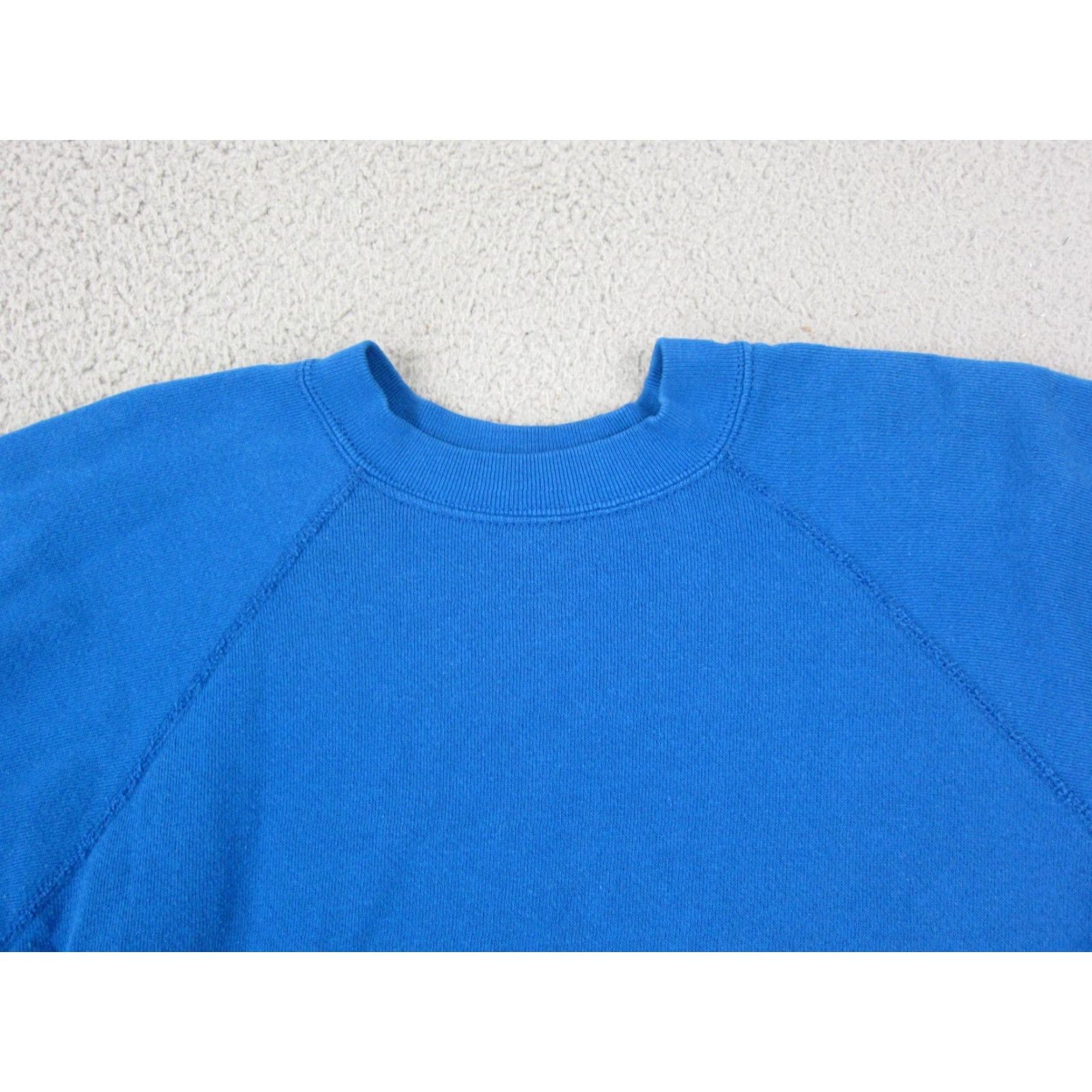 Tultex VINTAGE Tultex Sweatshirt Womens L Blue Crew Neck Pullover Raglan Sleeve Fleece Acrylic Cotton 70s 90s Modern Made in USA Mens Womens Girls Boys Size L / US 10 / IT 46 - 2 Thumbnail