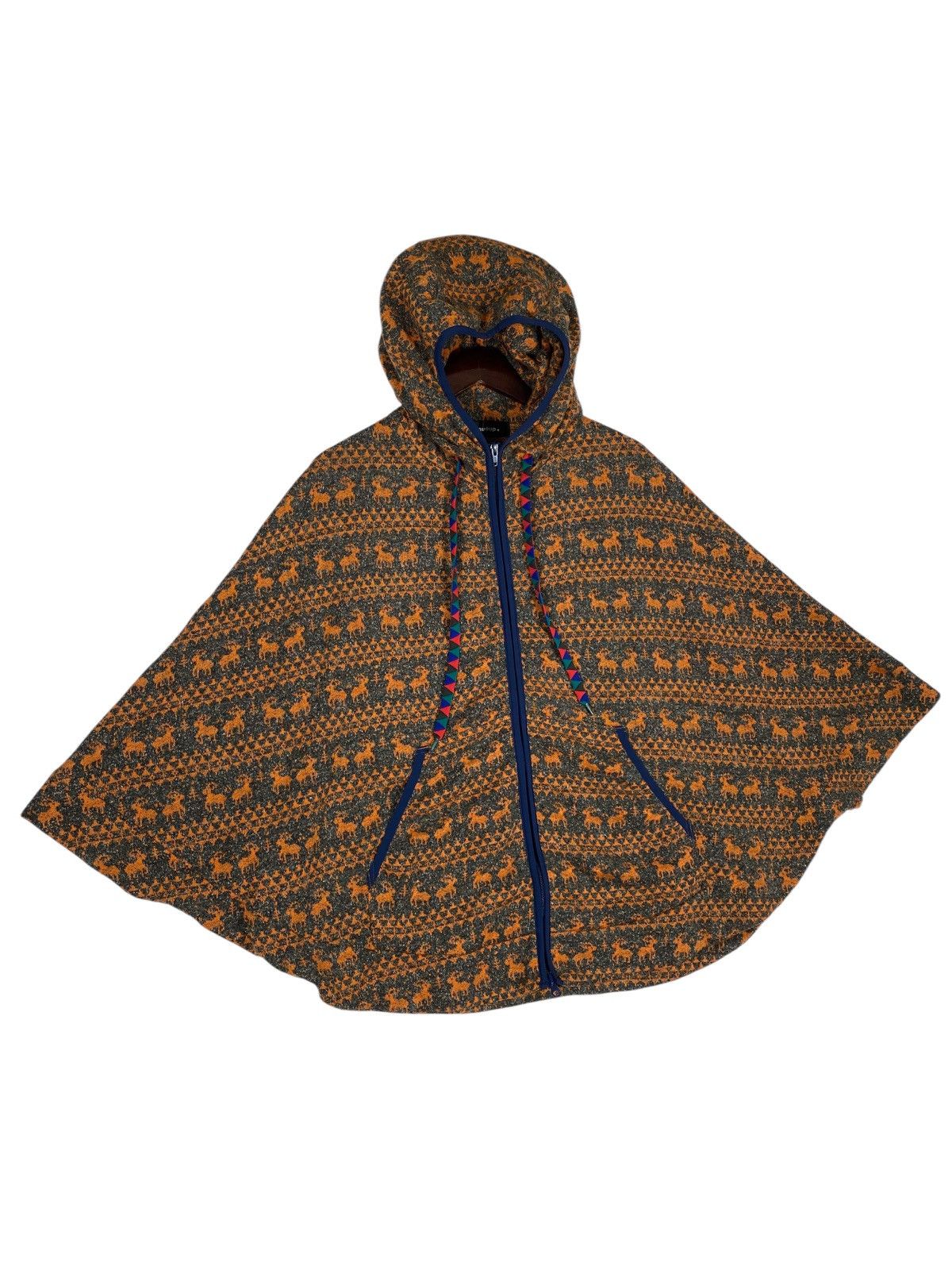 mercibeaucoup Mercibeaucoup, Japan Designer Jealou-Sika Deer Knit Poncho Size L / US 10 / IT 46 - 11 Thumbnail