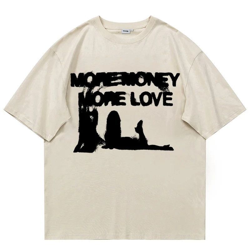 Vintage Men’s Harajuku Letter Print Retro Tshirt Size US XL / EU 56 / 4 - 2 Thumbnail
