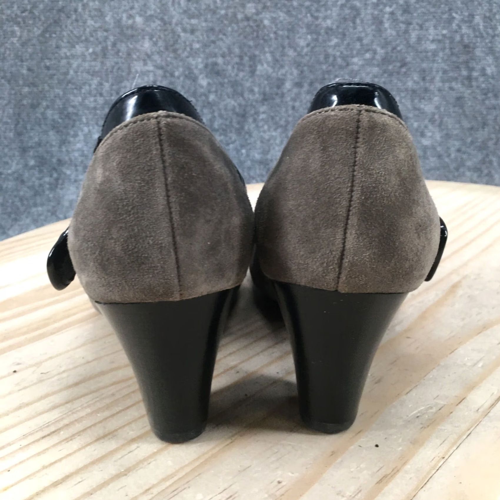 Naturalizer Naturalizer Heels Womens 8.5 Julius Dress Mary Jane Pumps Gray Suede Leather Size M / US 6-8 / IT 42-44 - 7 Thumbnail