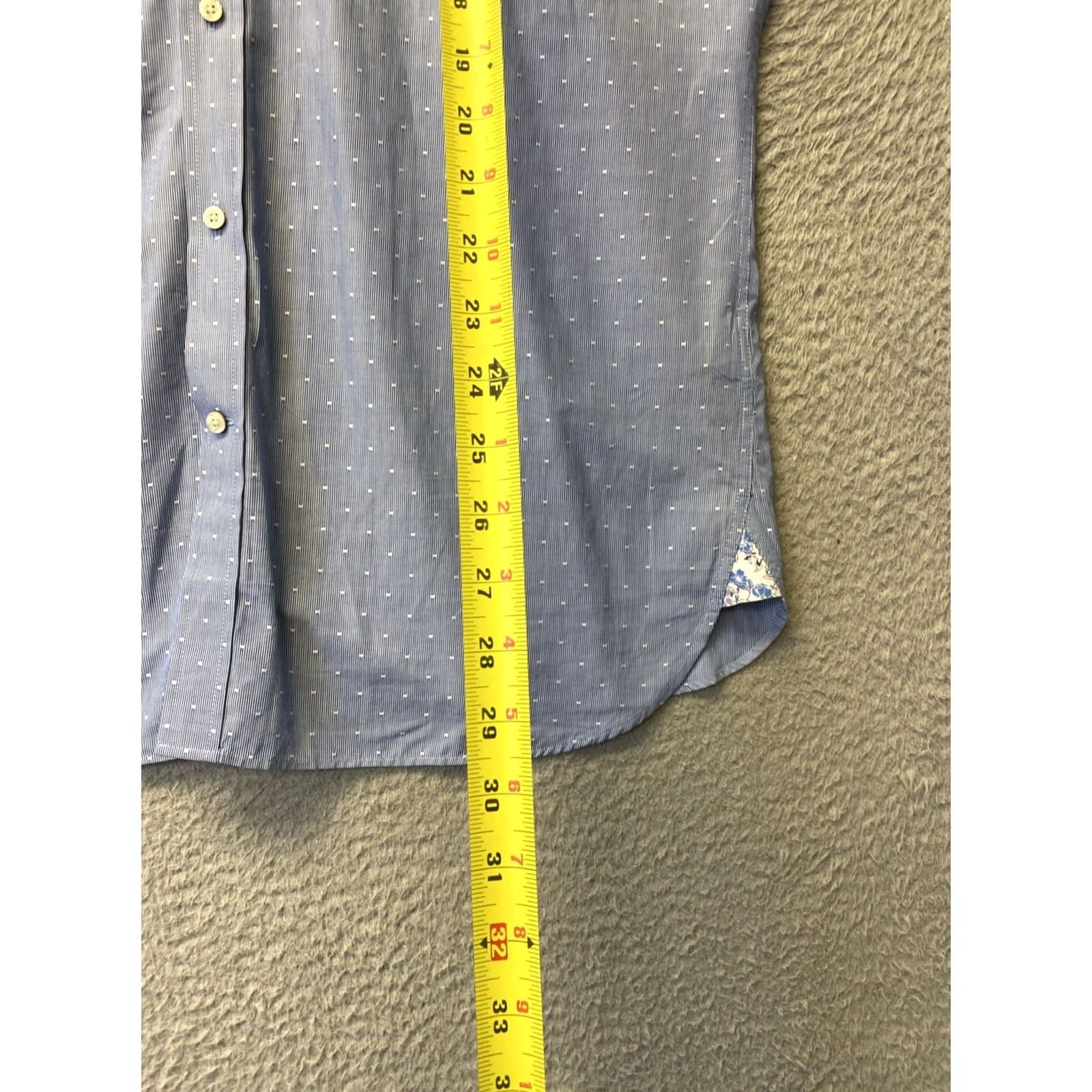 Ted Baker Ted Baker Button Shirt Men 16 32/33 Long Sleeve Dress Shirt Blue Size US L / EU 52-54 / 3 - 7 Thumbnail