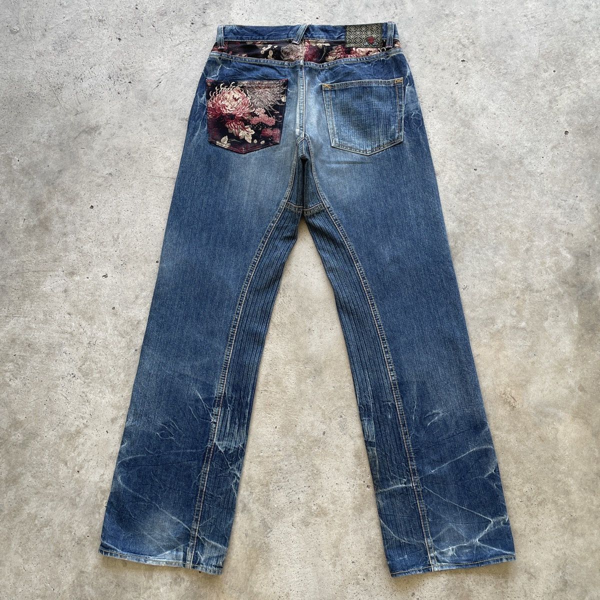 Japanese Brand Vintage Enternal Japan Rare Floral Baggy Jeans Faded Pants Size US 32 / EU 48 - 1 Thumbnail
