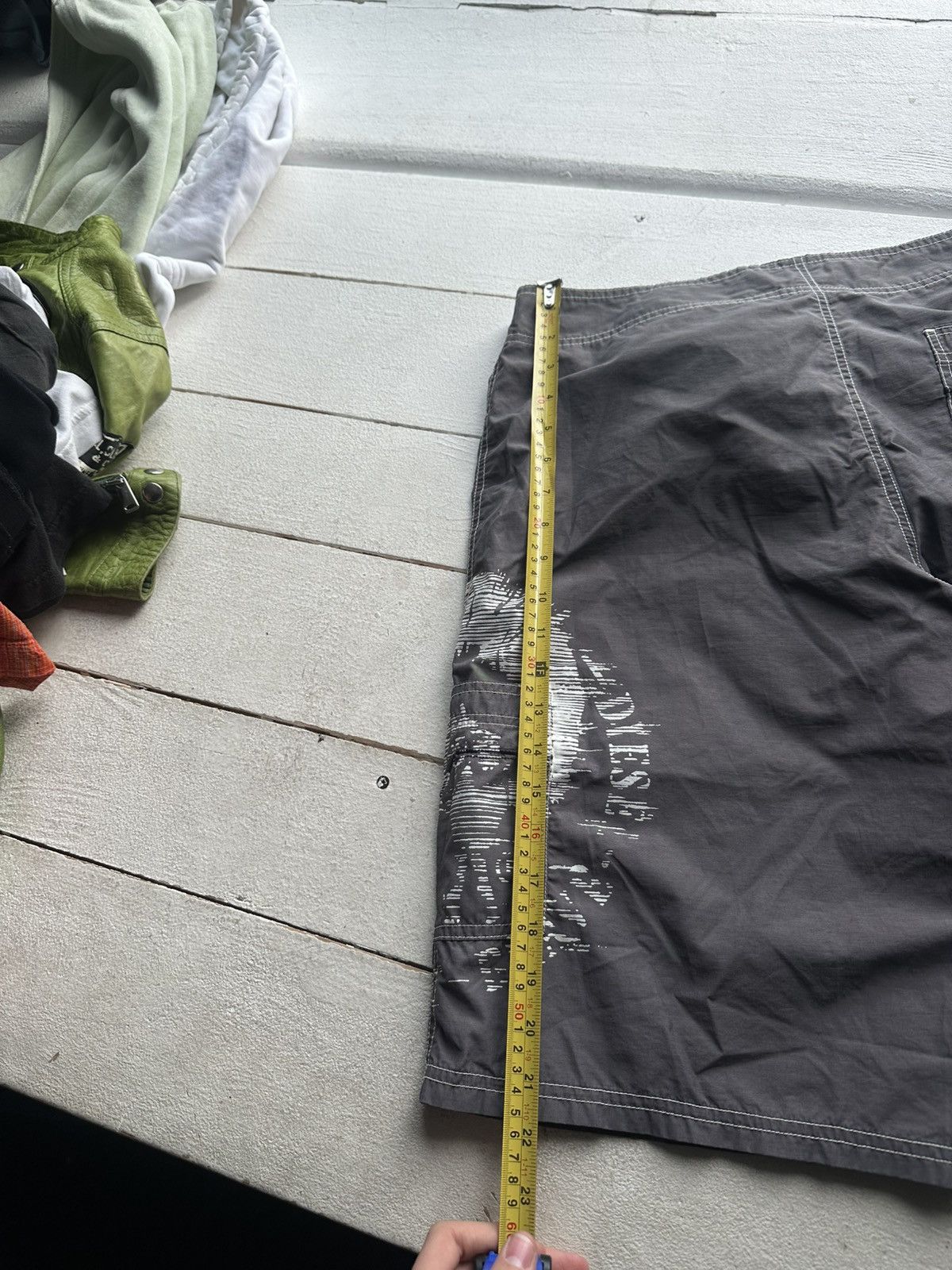 Diesel VNTG 🚨 DIESEL INDUSTRY GRAY SURF SHORTS RARE BIG LOGO POCKET Size US 32 / EU 48 - 13 Thumbnail