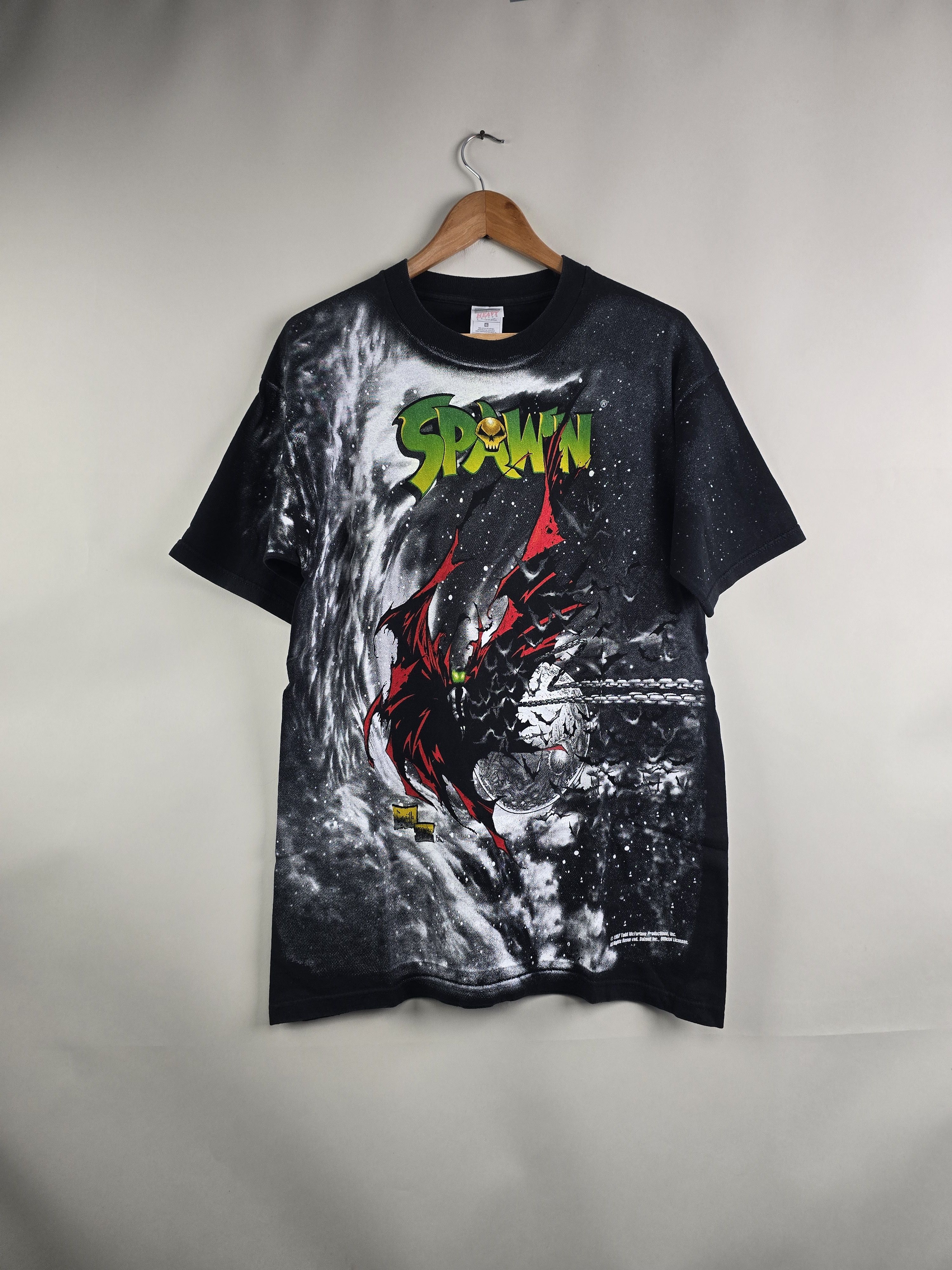 Anime × DC Comics × Vintage 1997 Spawn All over print Todd McFarlane L 22" 30" Size US L / EU 52-54 / 3 - 1 Thumbnail